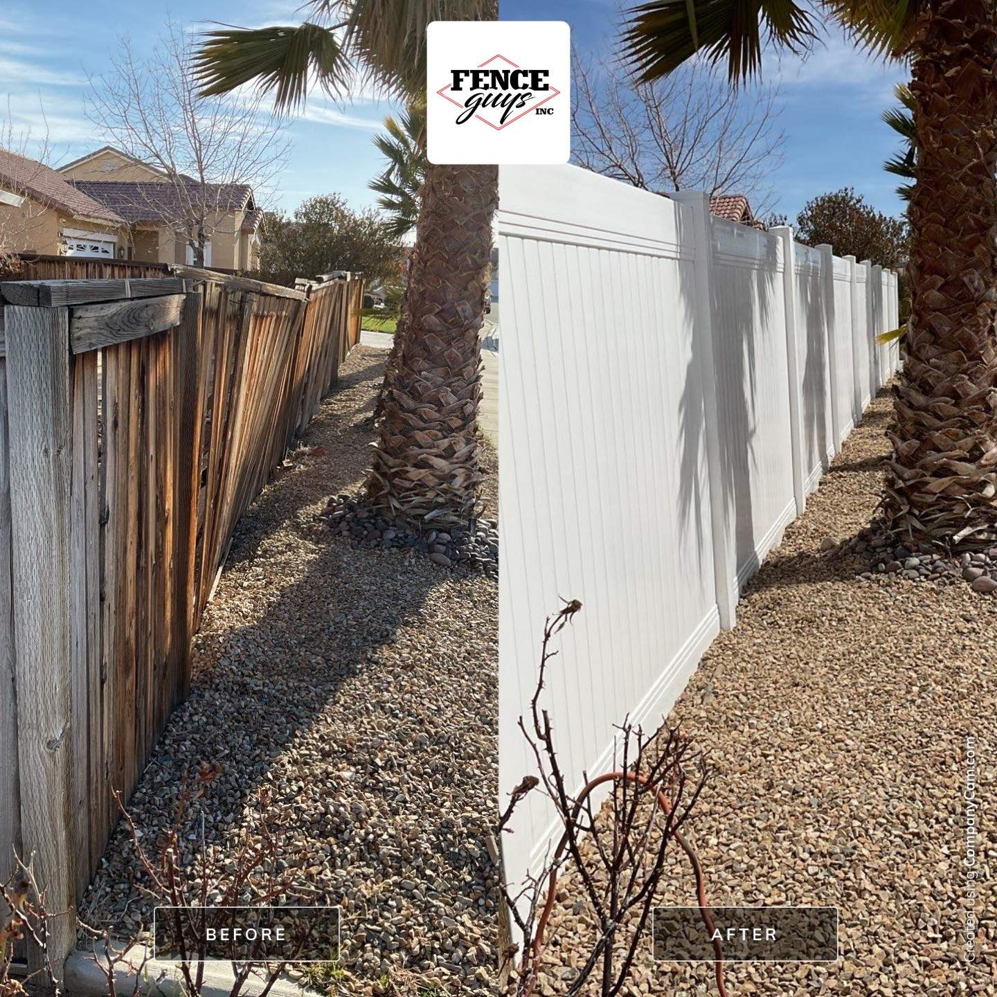 White Vinyl by Fence Guys Inc. 