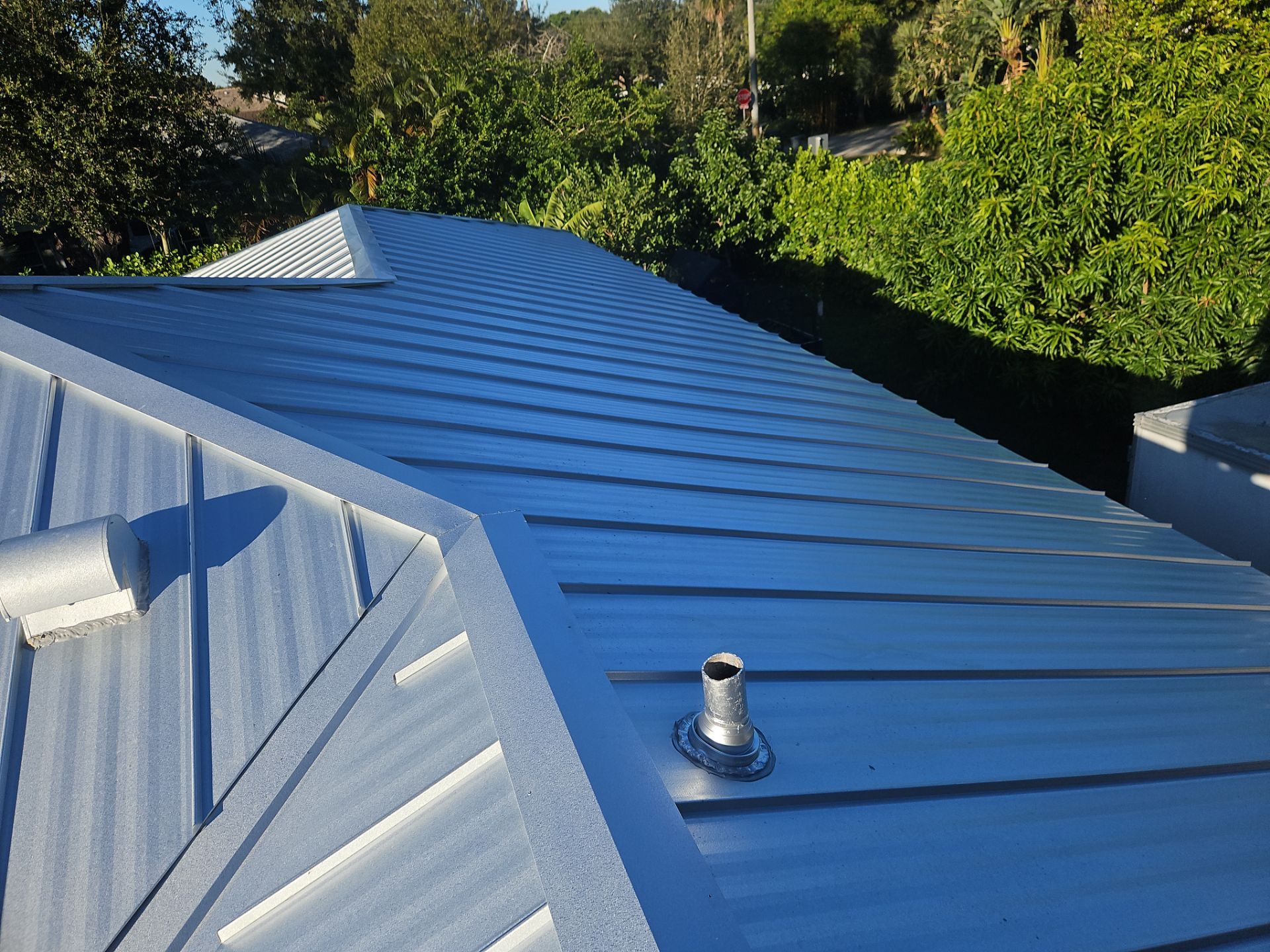 Residential Roofing Installation using 1" Nail strip metal roof by BLUES BROTHERS CONSTRUCTION CORP