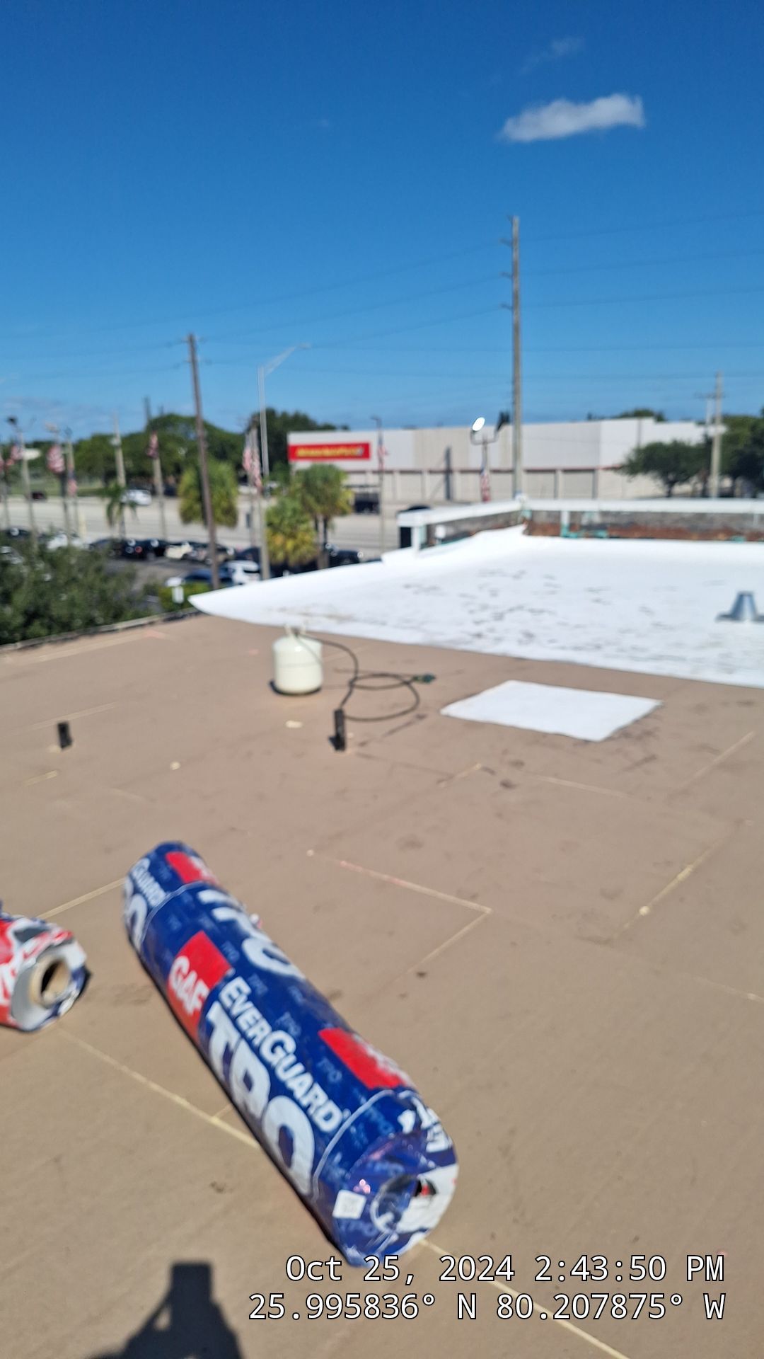 COMMERCIAL REROOF GAF TPO EVERGUARD 60 MIL SMOOTH WITH 1-1/2" INSULATION by Earl W. Johnston Roofing