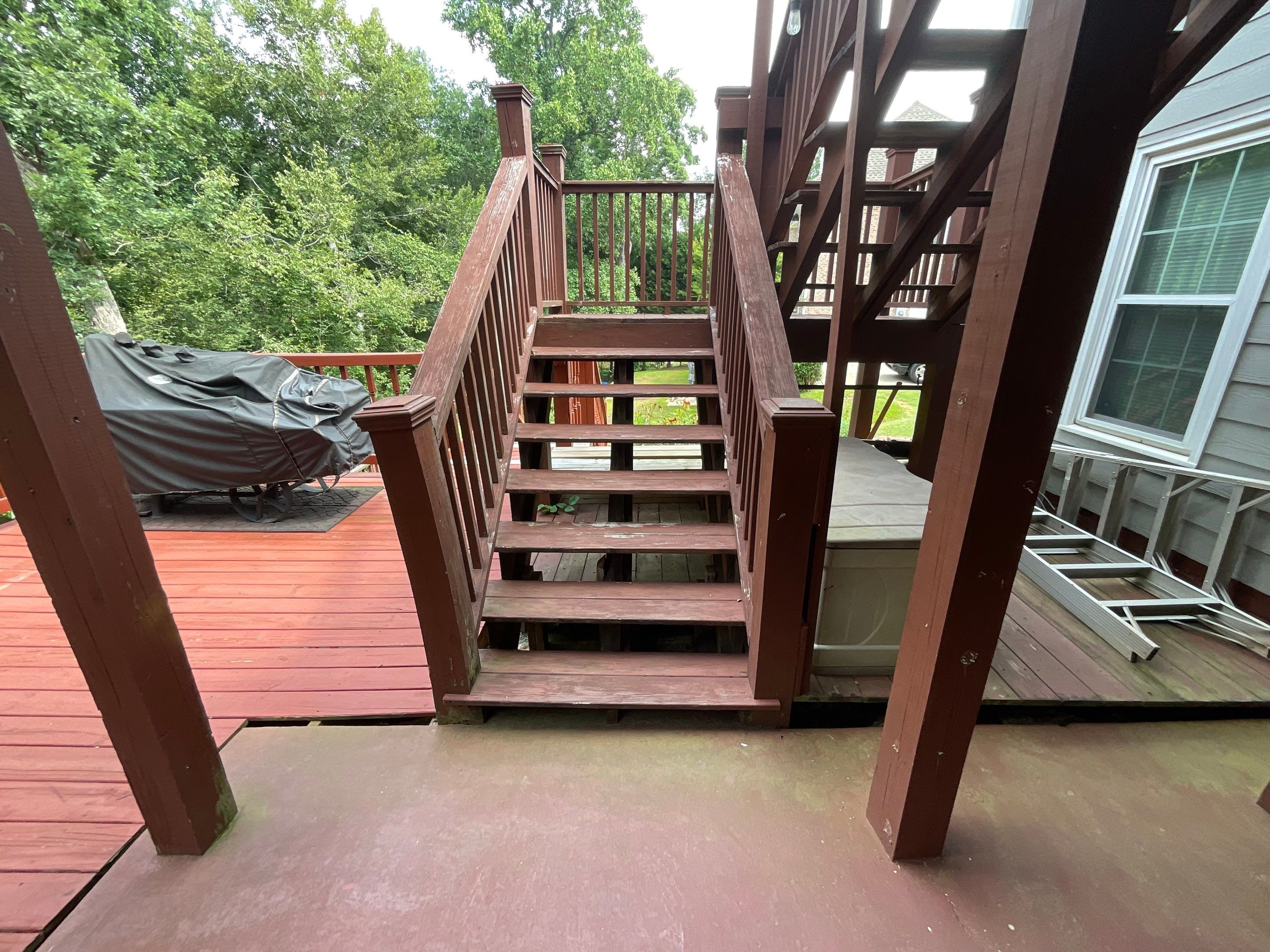 Multi-Level Composite Deck and Staircase Installation in Stonecrest by Swift Home Renovations