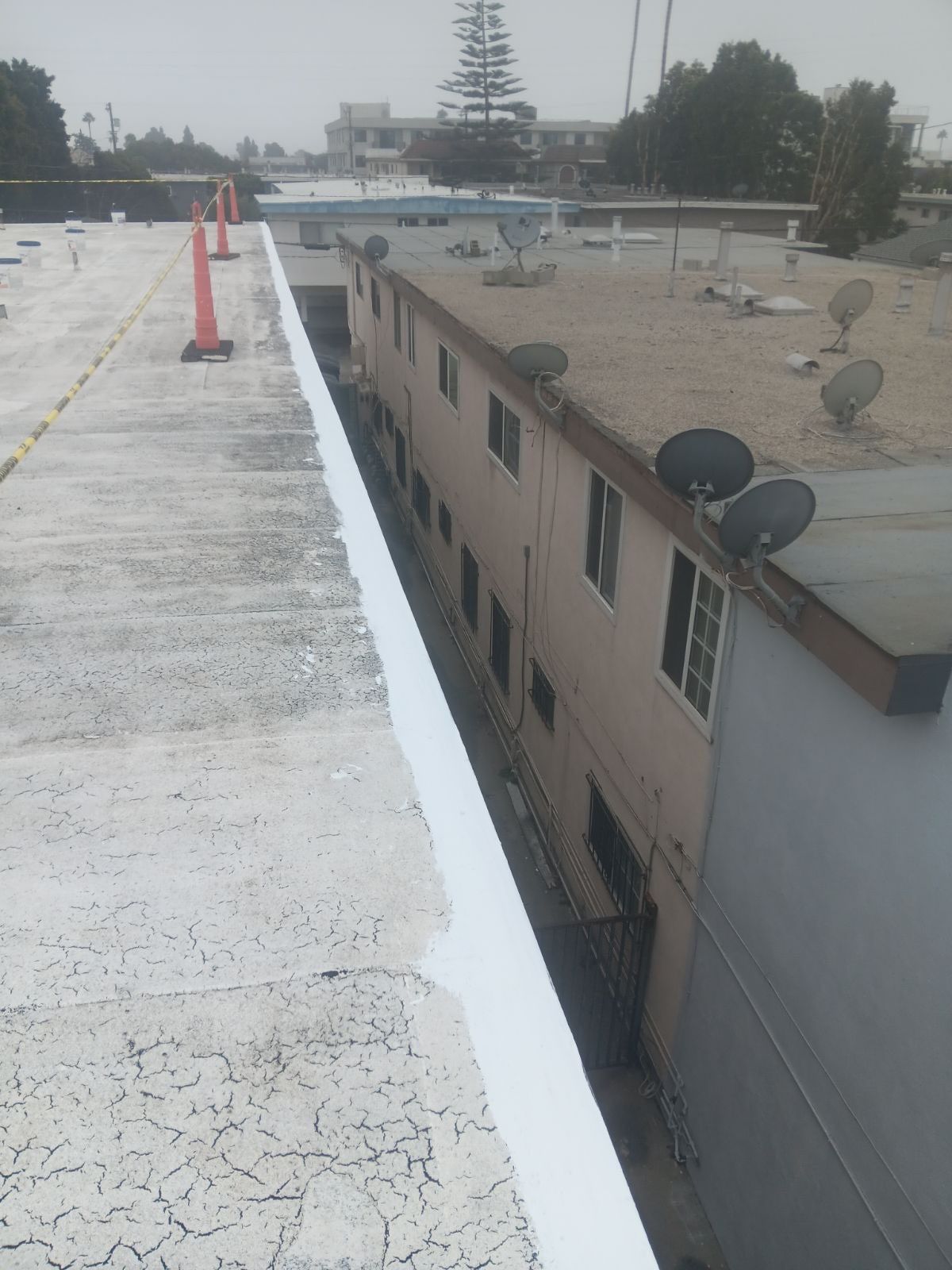 Commercial Roofing Installation using Silicone Coating by Hull Brothers Roofing
