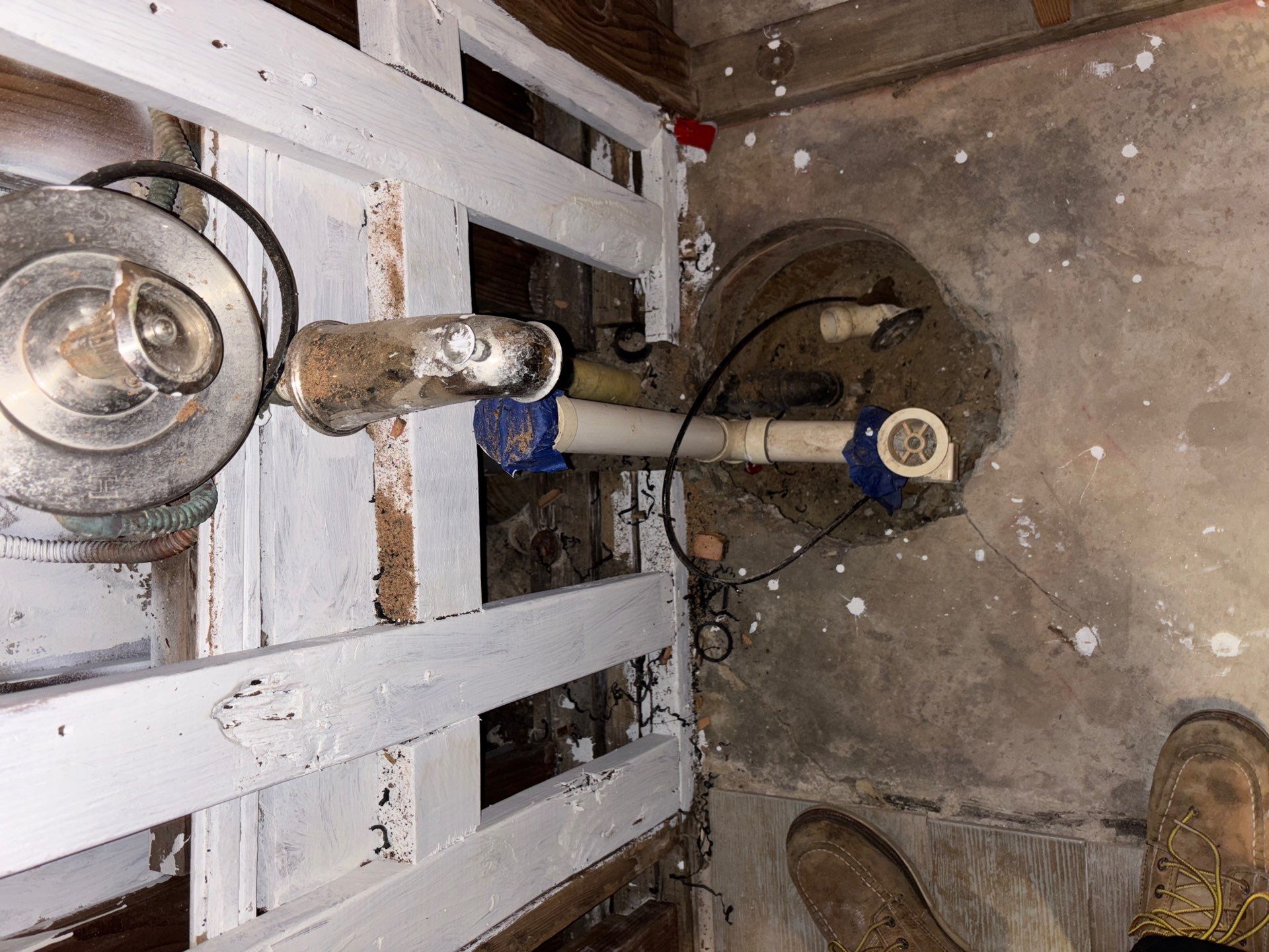 Shower Tub Installation with Underground Plumbing by Us Plumbing 