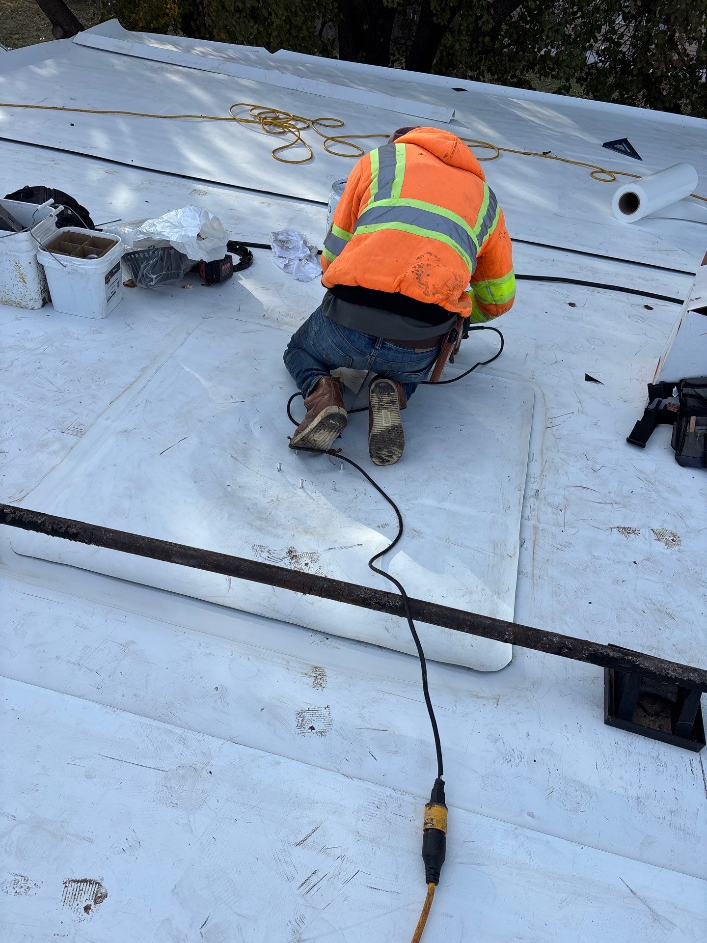 Commercial Roofing Installation using Mule-Hide by Frontline Roofing and Construction