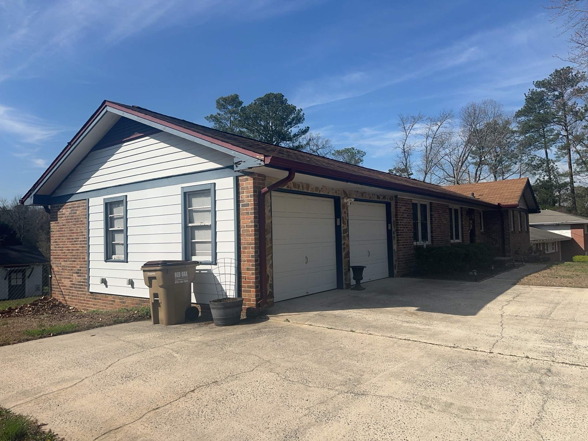 Portico Build with PVC Square Column Crafters Columns, Rotten Wood Replacement, and Exterior Painting by Nelson Exteriors