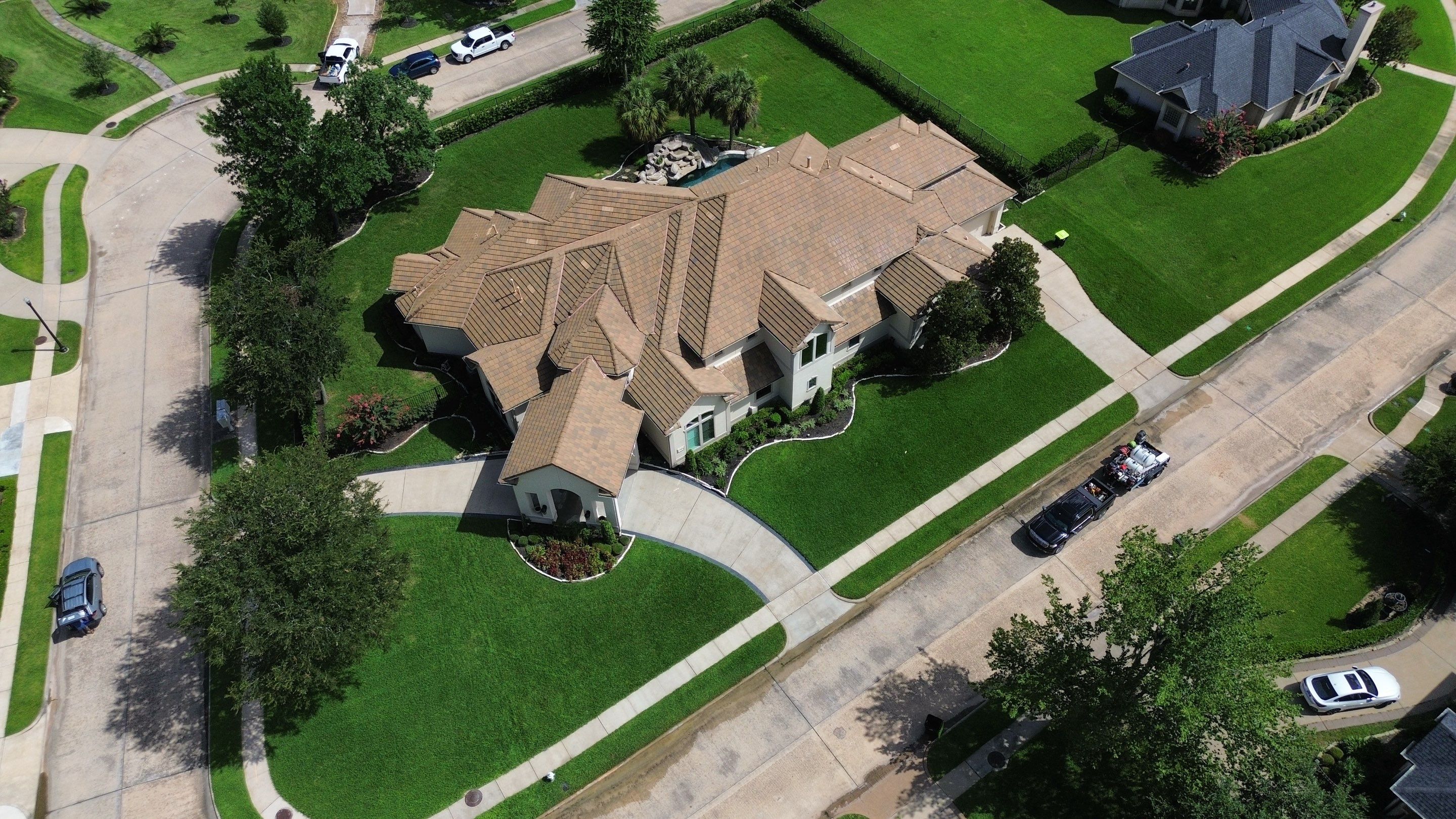 Full Exterior Cleaning and Roof Restoration for Missouri City Estate by Zeal Power Washing