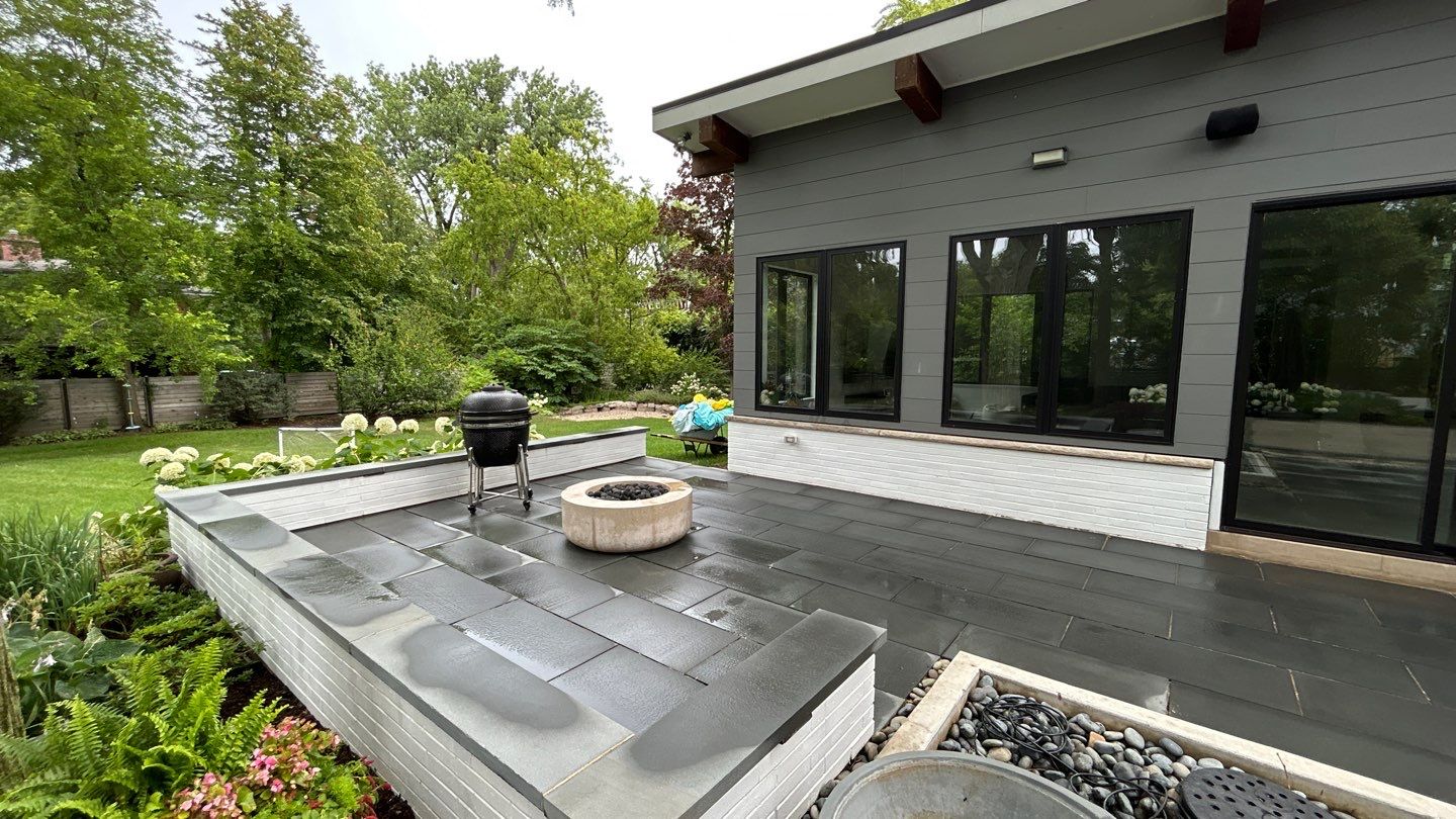 bluestone using Algaecide, soft wash soap by Northern Power Washing LLC.