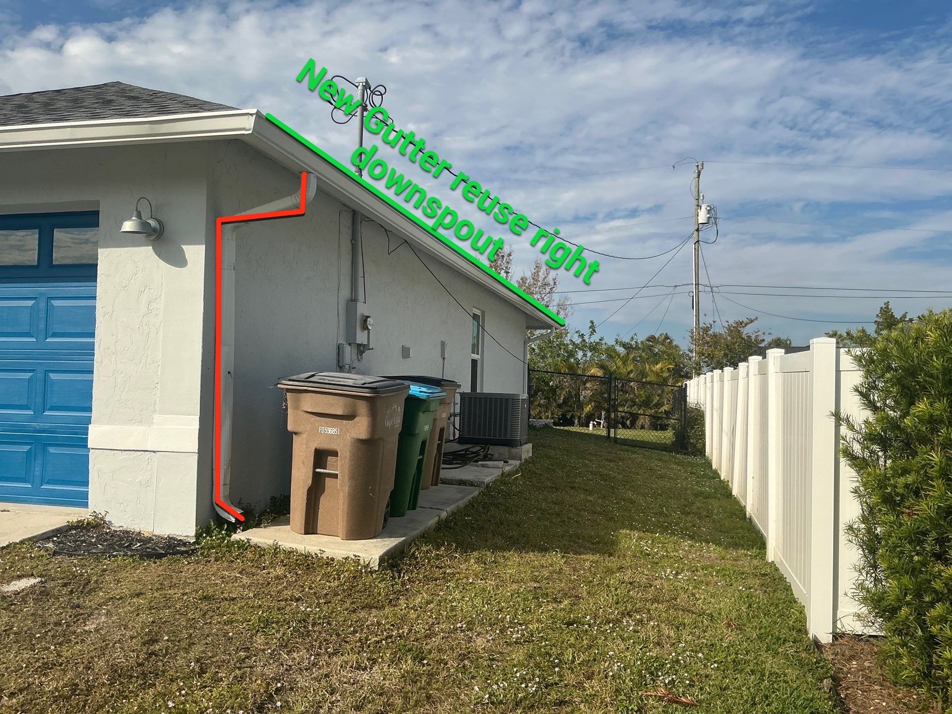 Seamless Gutter Installation Before Rainy Season in Cape Coral FL by Gutter Professors