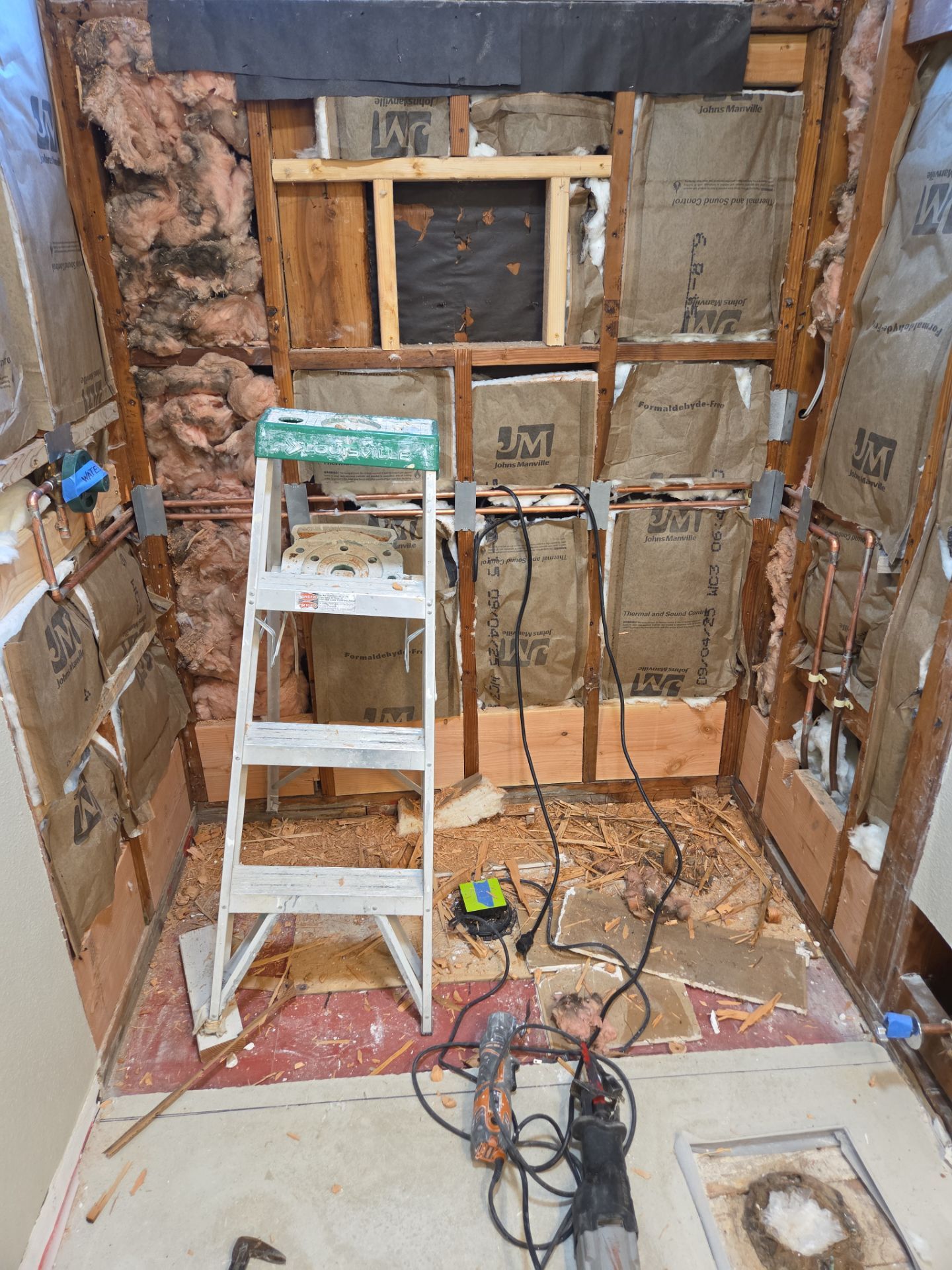 Relocation a Shower Valve by Professional Plumbing Inc 