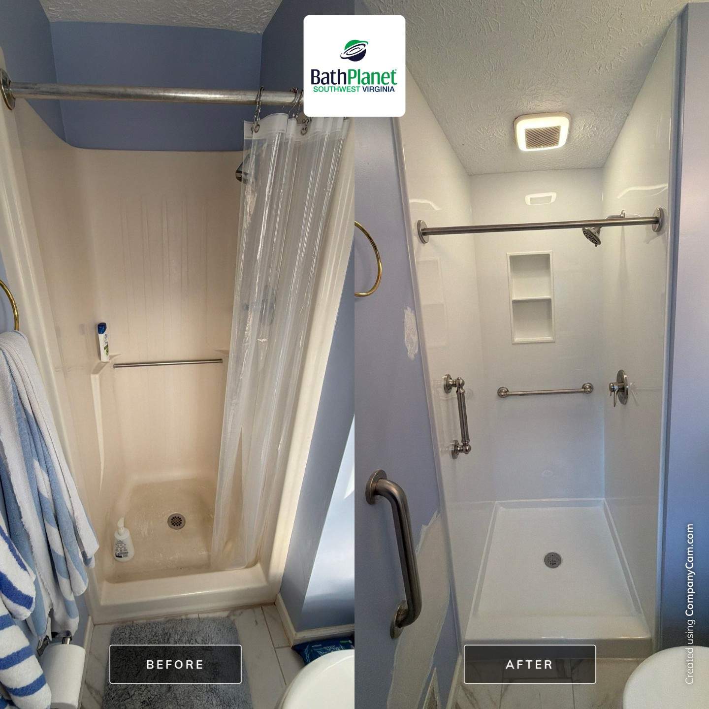 Shower Stall - Kit vs Custom by BathPlanet SW Virginia