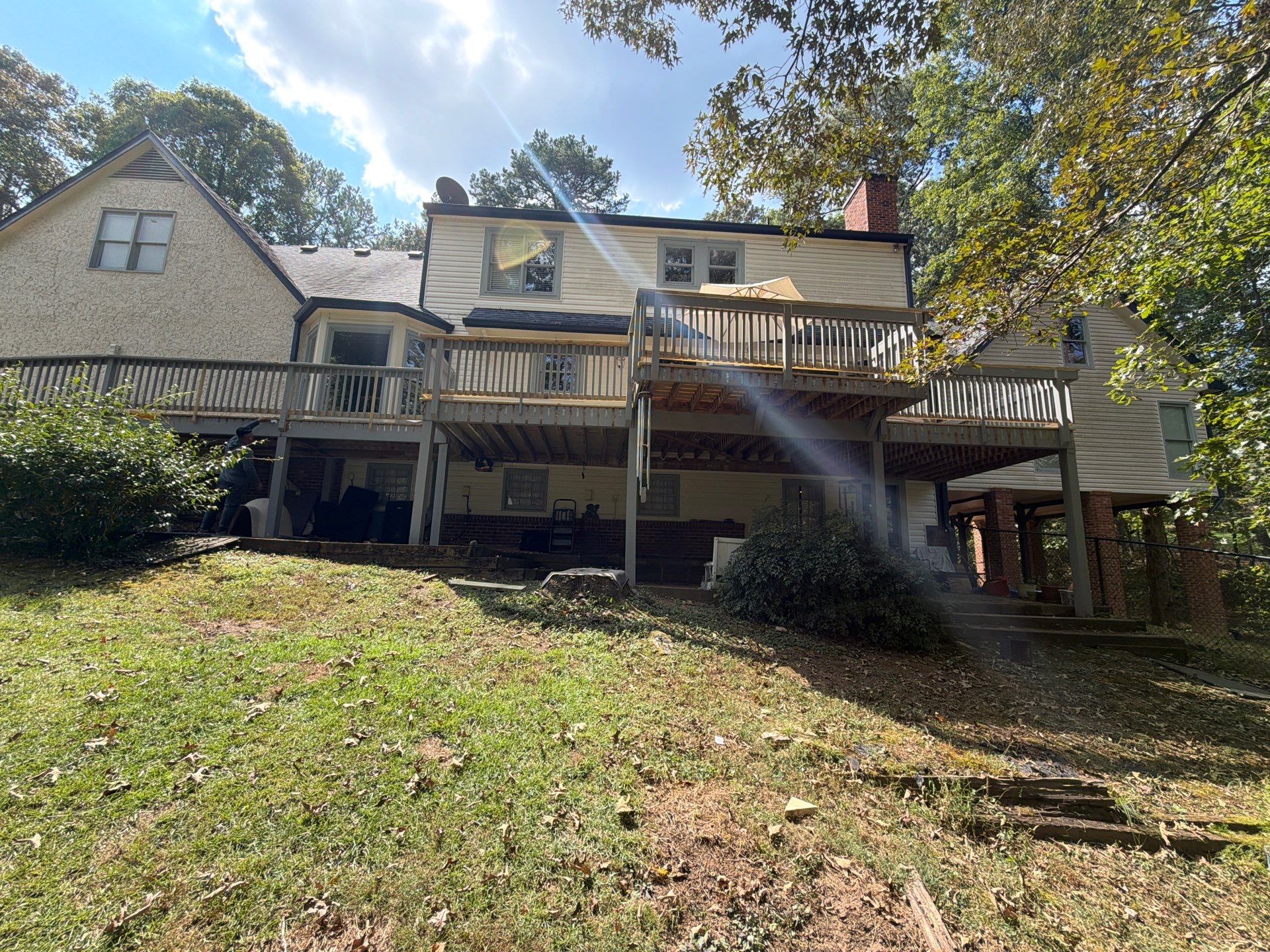Multi-Level Deck Restoration and Staining Project in Canton, Georgia by Swift Home Renovations 
