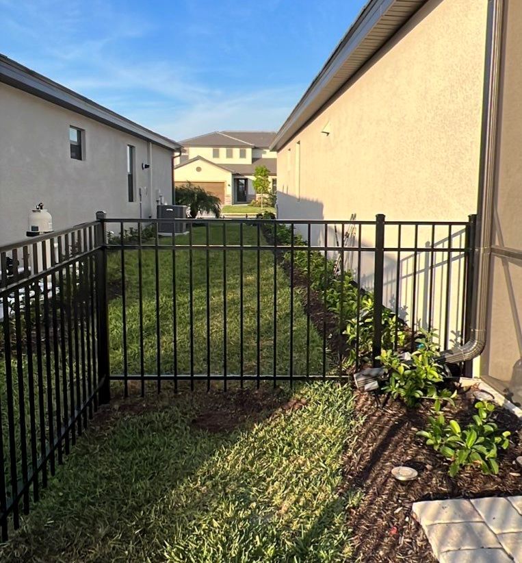 Aluminum Fence Installation using Black 3 Rail Aluminum Fence by Asap fence and gates, LLC