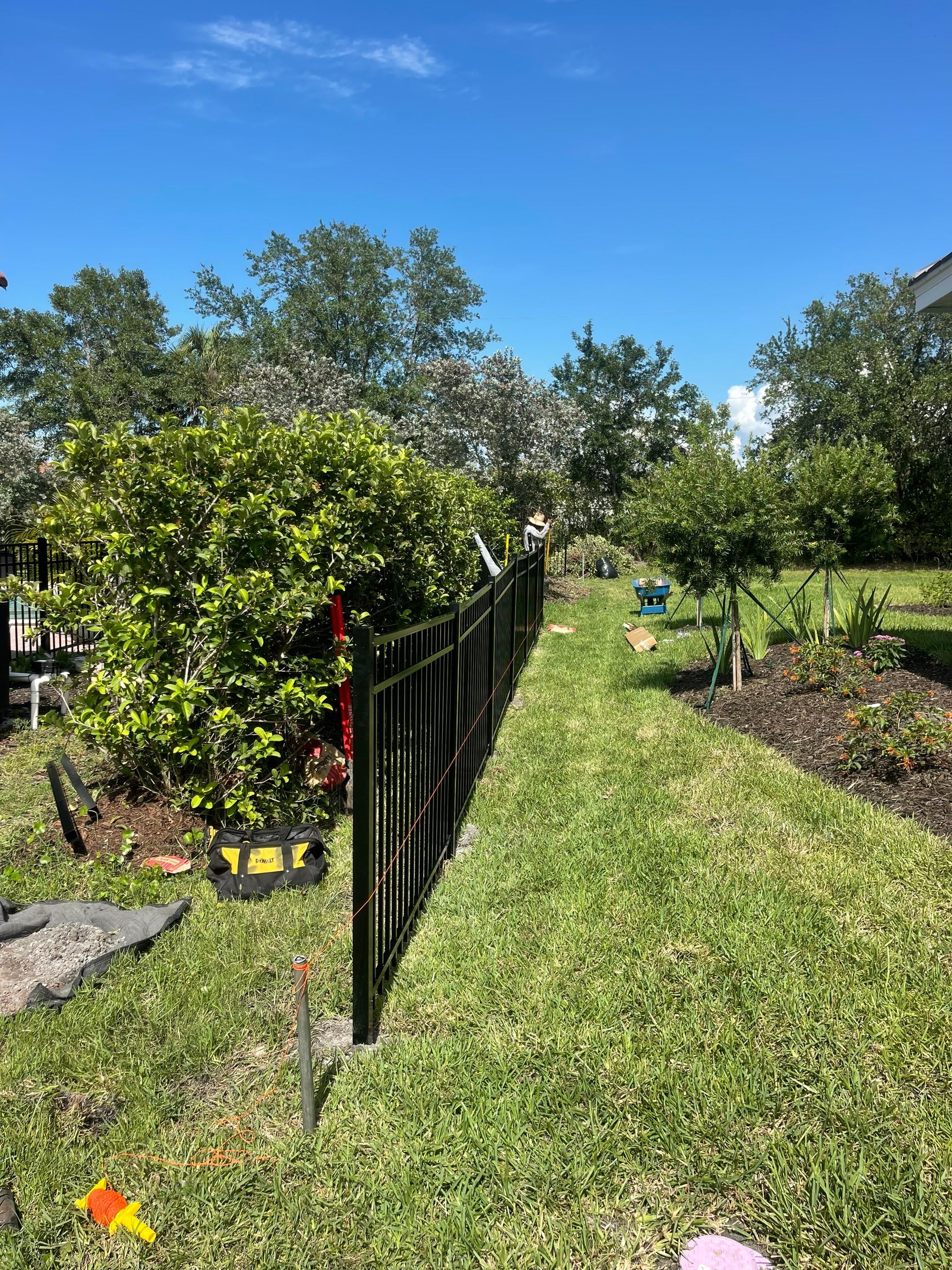 Bradenton, FL 4ft. Tall 3-Rail Black Aluminum Fence by Asap fence and gates, LLC