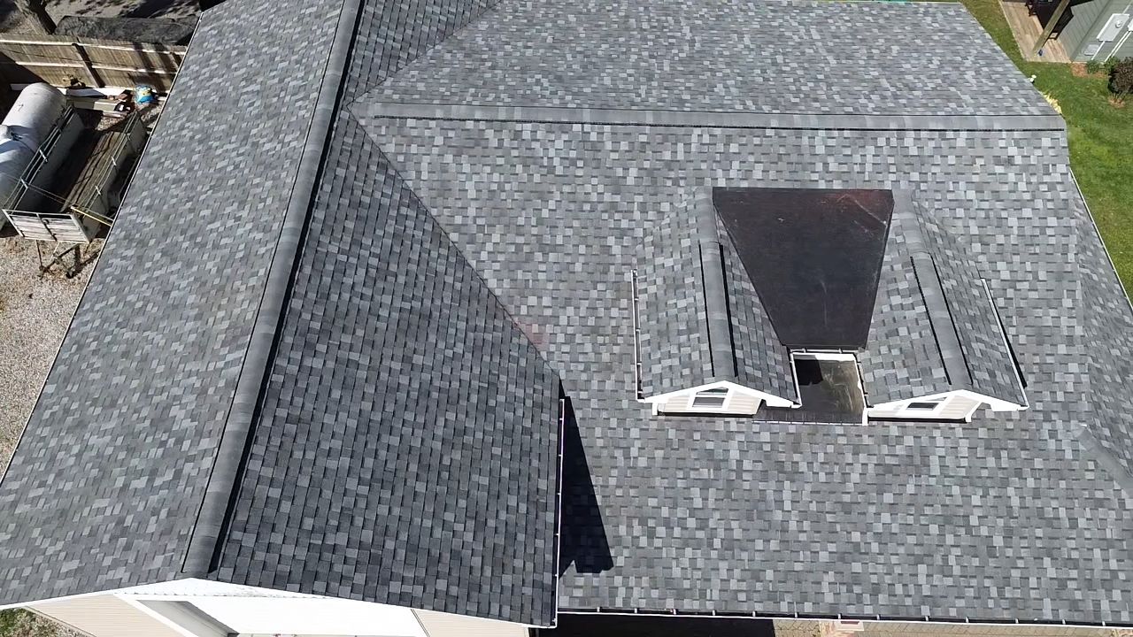 Atlas Pinnacle, Color, Coastal Granite, Drip Edge, Color, Black by Eagle Eye Roofing