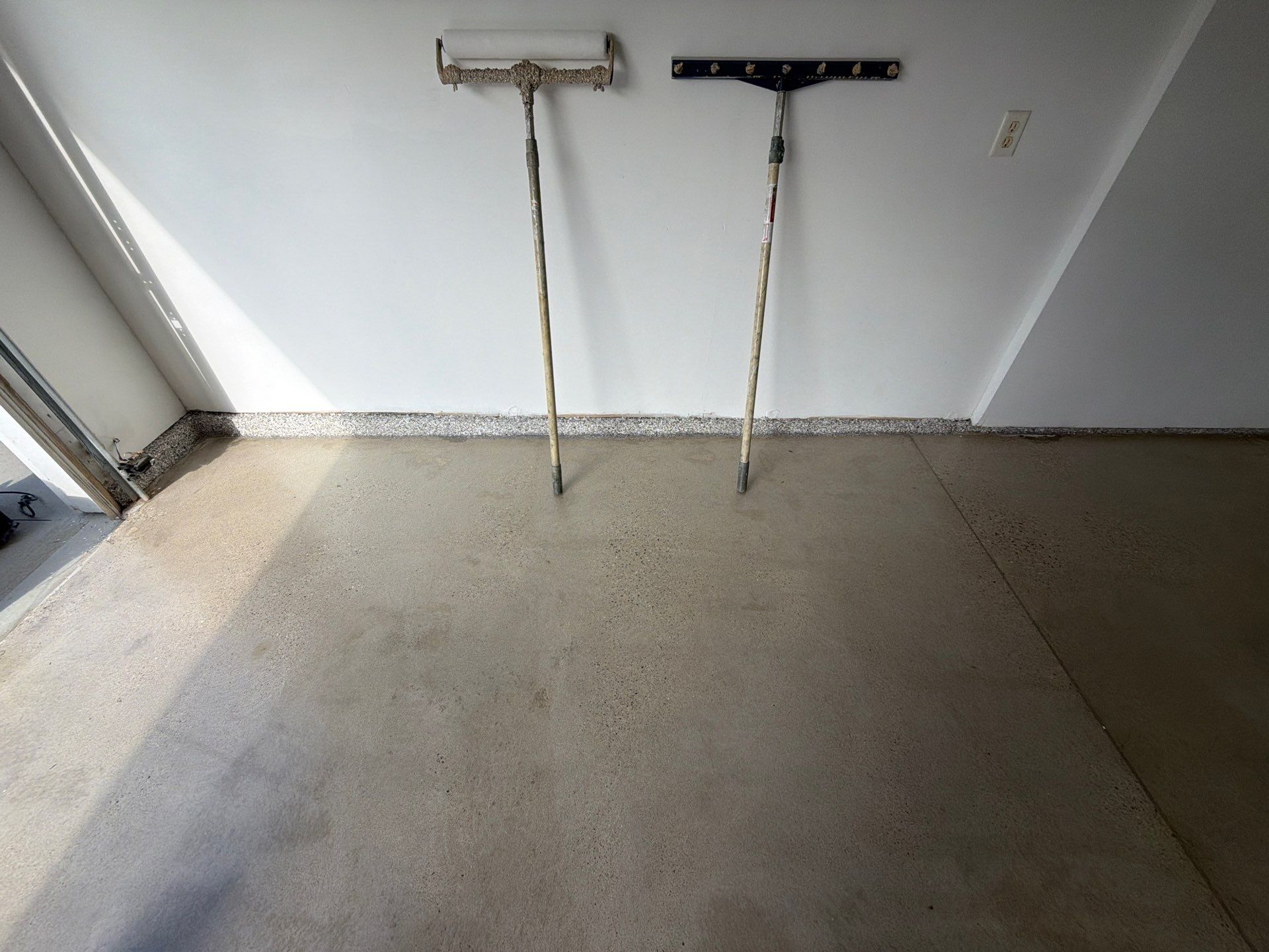 Custom Grey and White Speckled Epoxy Garage Floor in Holland by Gordon Painting