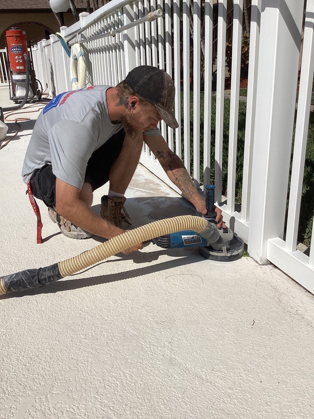 Pool Deck using Orbit and Tidal Wave by Amvet concrete coatings llc