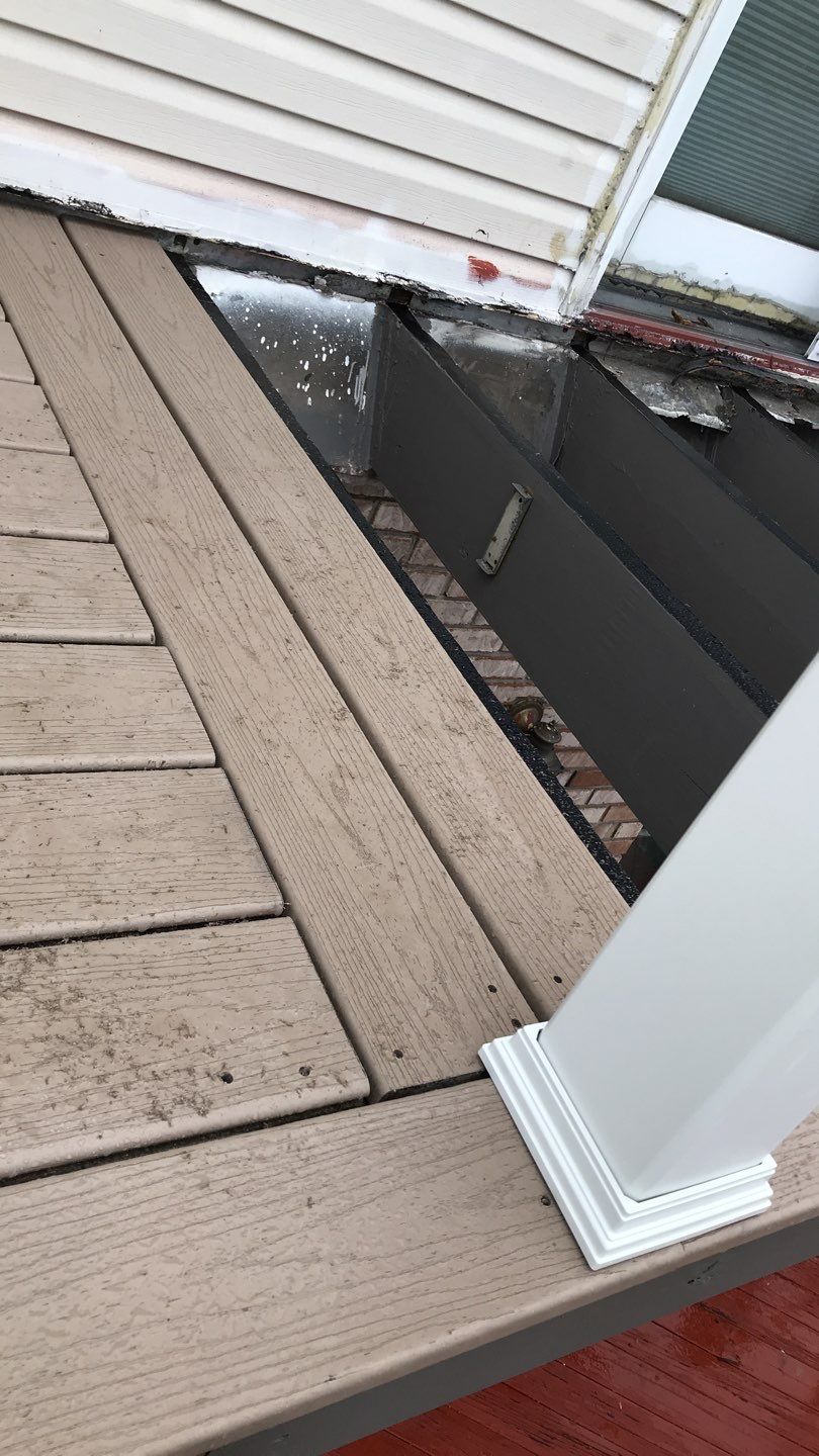 Deck Refurbush and Door Replacement using Trex Decking and Railing. Polaris Patio Doors by Secure Construction Company Inc