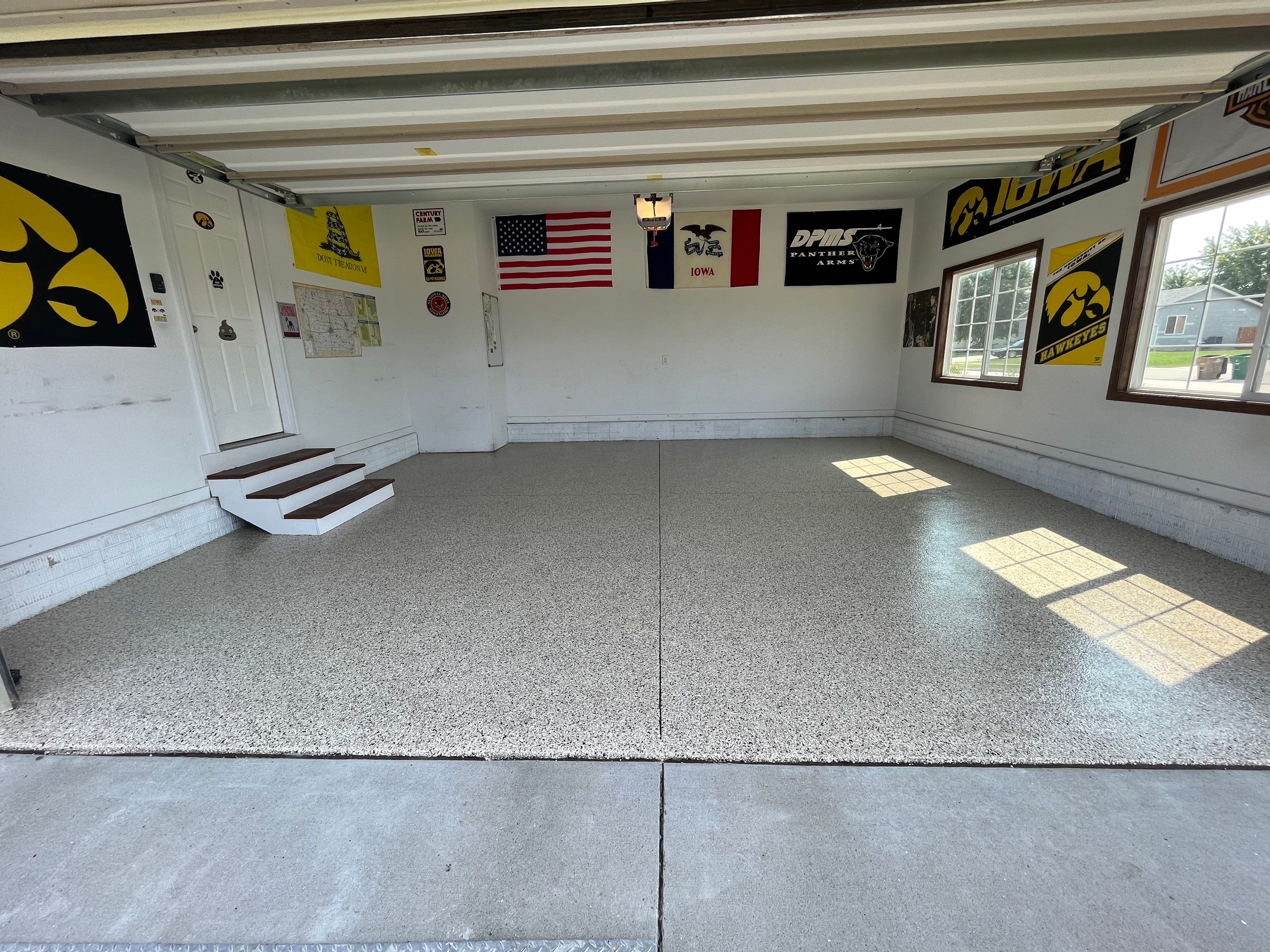 Bondurante Driftwood Garage Floor Coatings by Revival Concrete Coatings