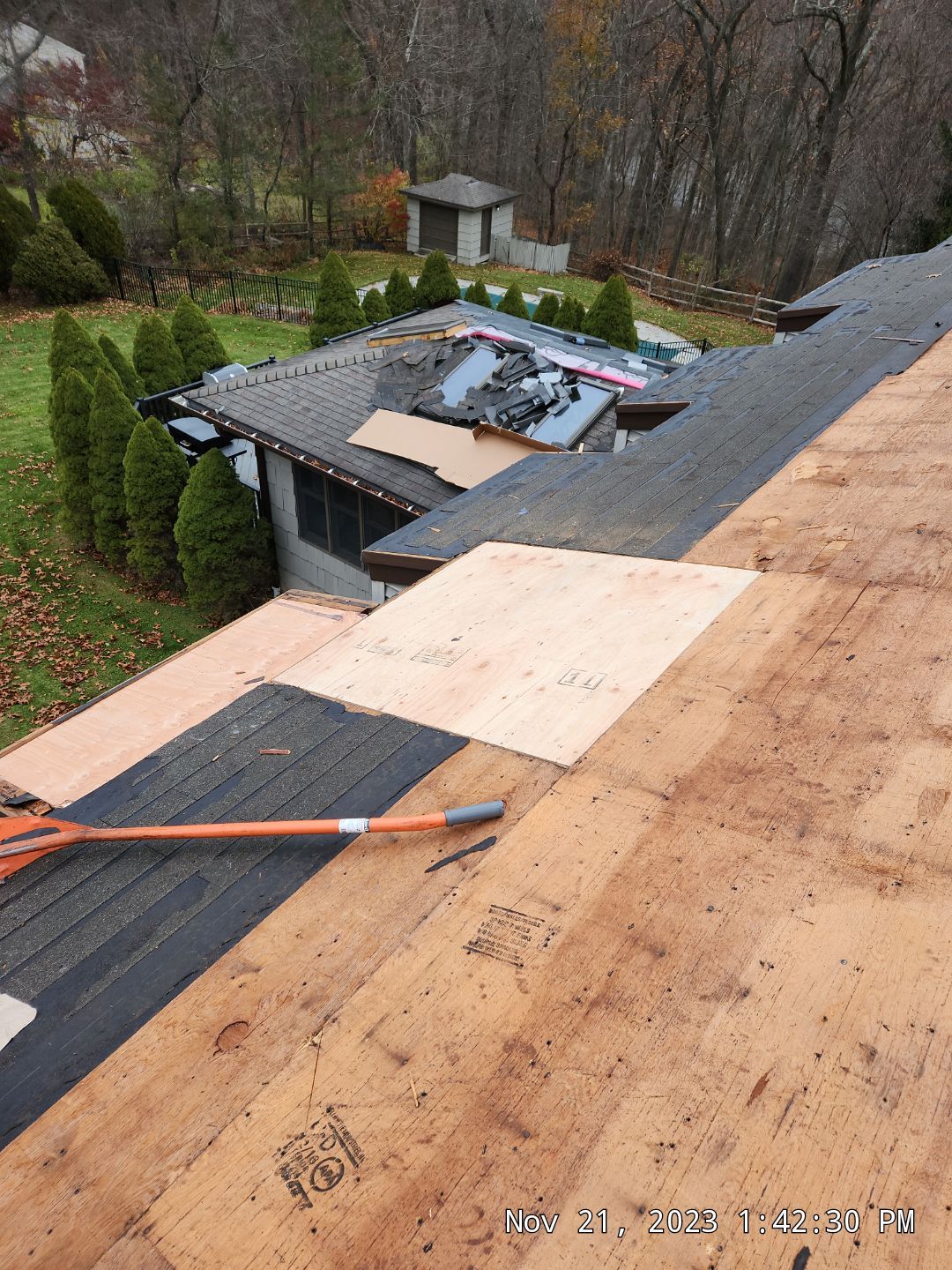 Residential Roofing Installation using Owens Corning TruDefinition Onyx Black by A Plus Exterior