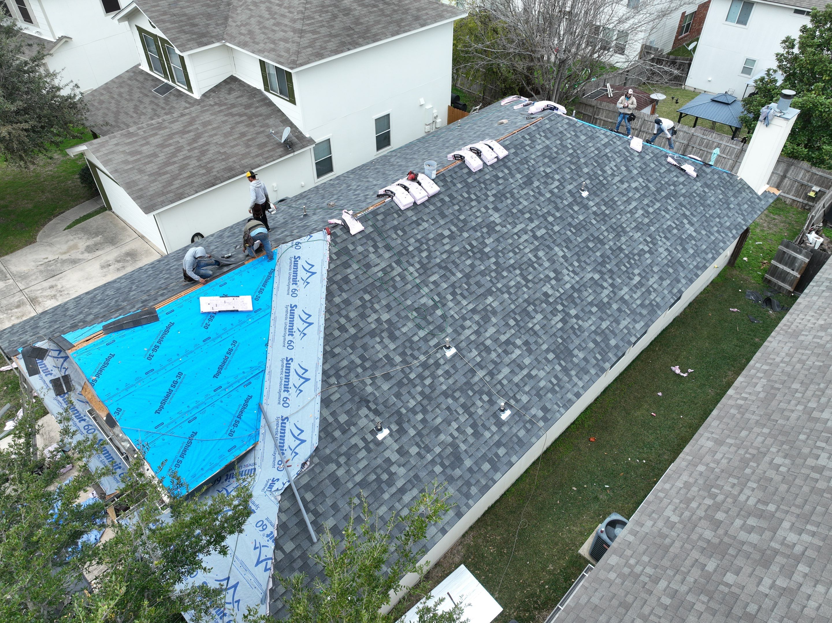 Residential Roof Replacement using Owens Corning 30 year Architectural Shingles by Premier Roofing and Contracting