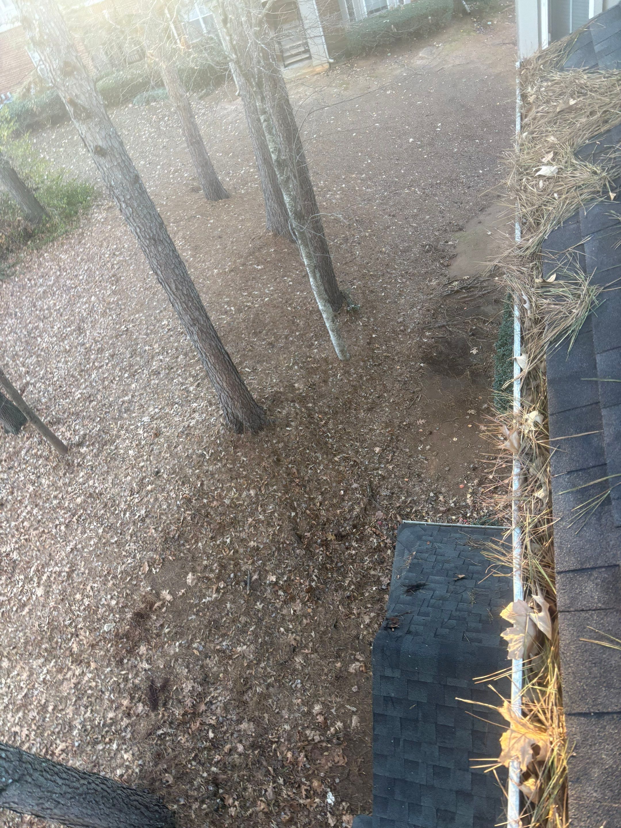 HOA gutter cleaning before photo