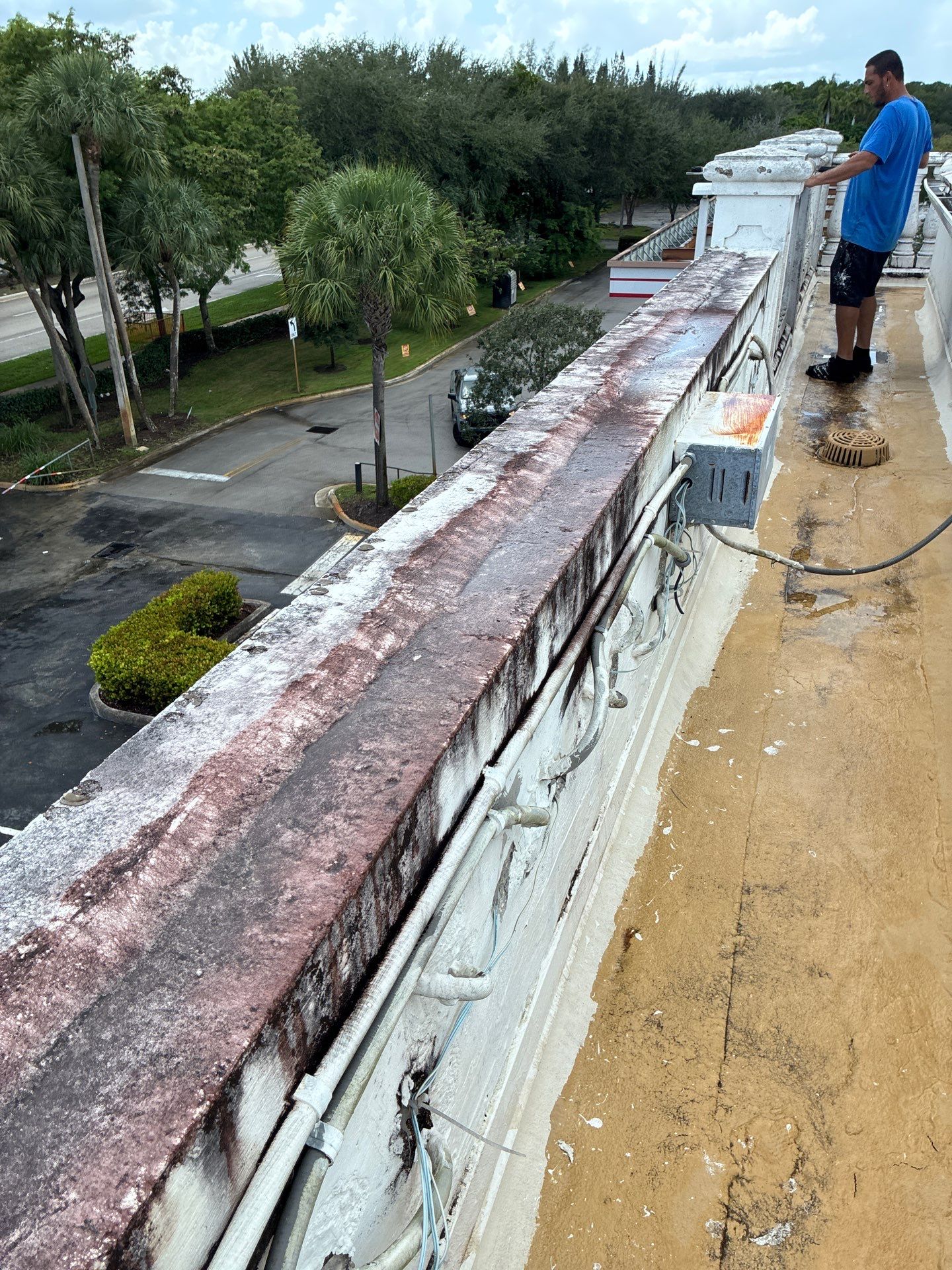 Pressure Washing Commercial Parkland by BKB Pressure Cleaning LLC