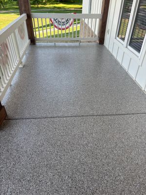 Two Porches Completed Using Creekbed