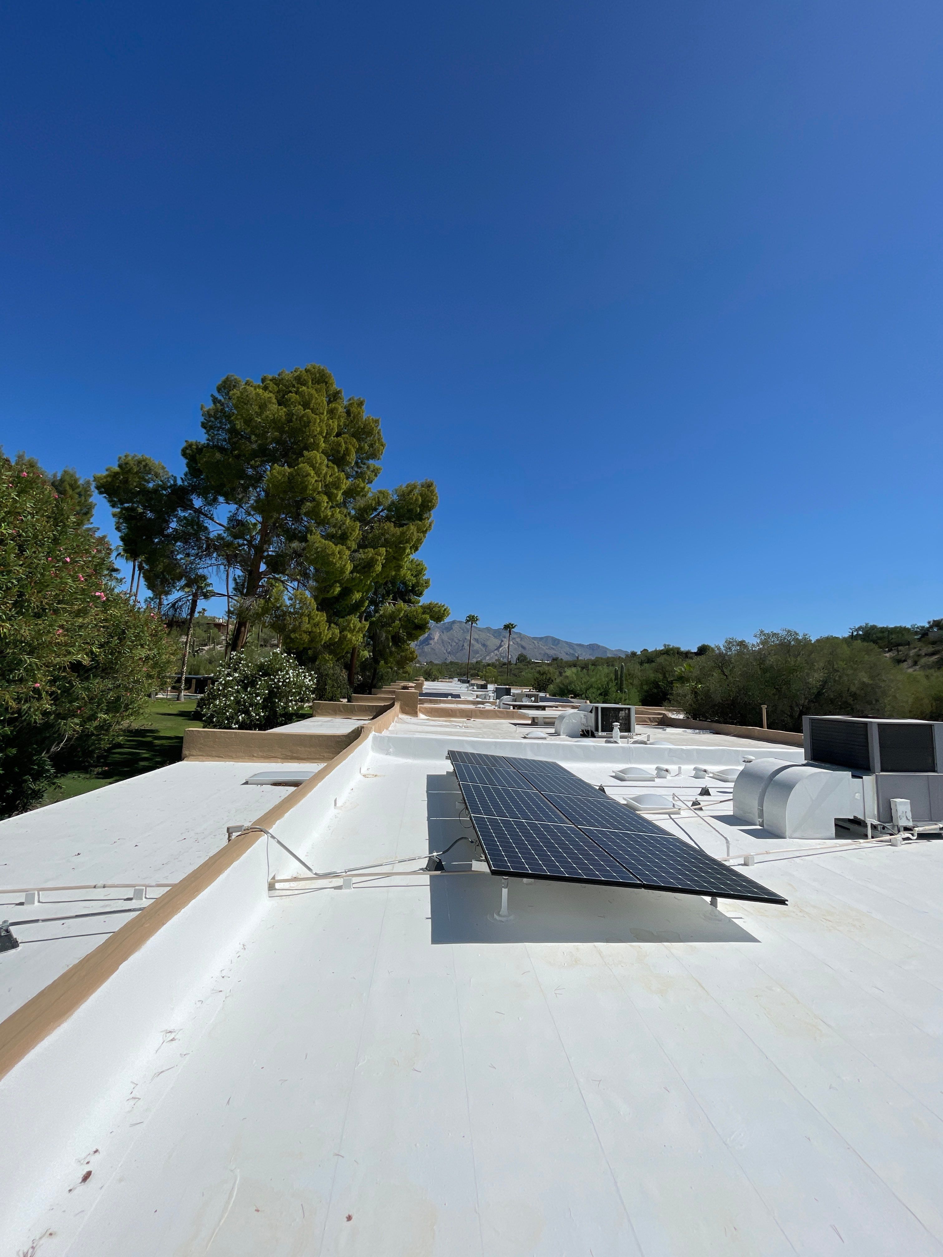 Tucson Residential Low Slope Roof Restoration and Solar Installation by West Coast Roofing AZ