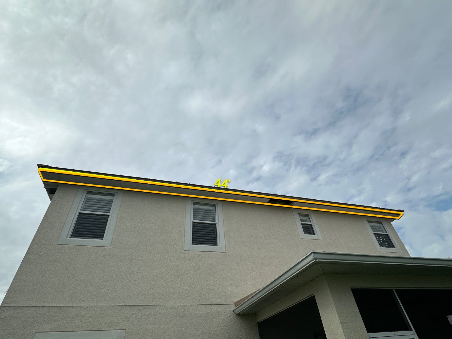 White Vinyl Soffit and Fascia in Cape Coral FL by Gutter Professors