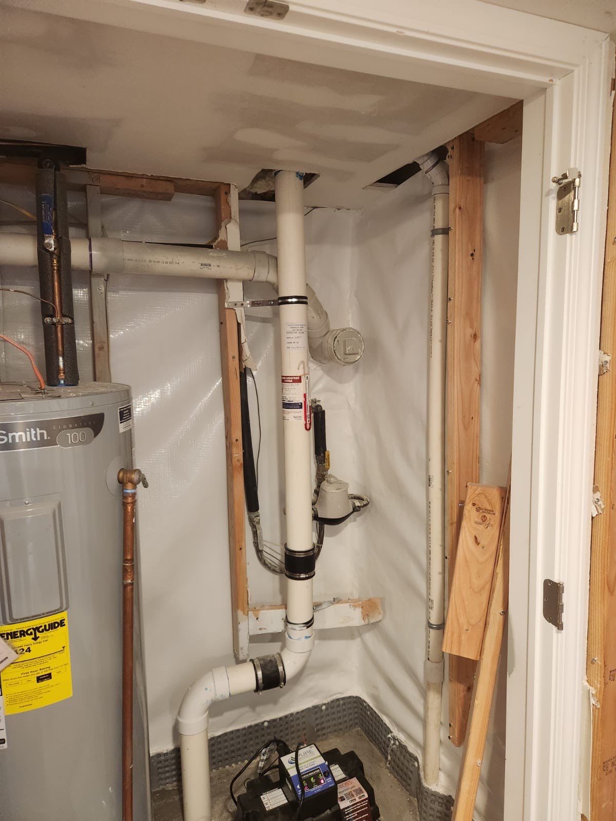 Interior French Drain & Wall Vapor Barrier Boonton NJ by Pure Service Pro, LLC 