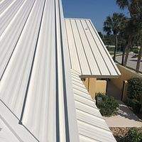 .032 Aluminum 1.5" Mechanical Seam Solar White  by Total Roofing System The Metal Roof Experts