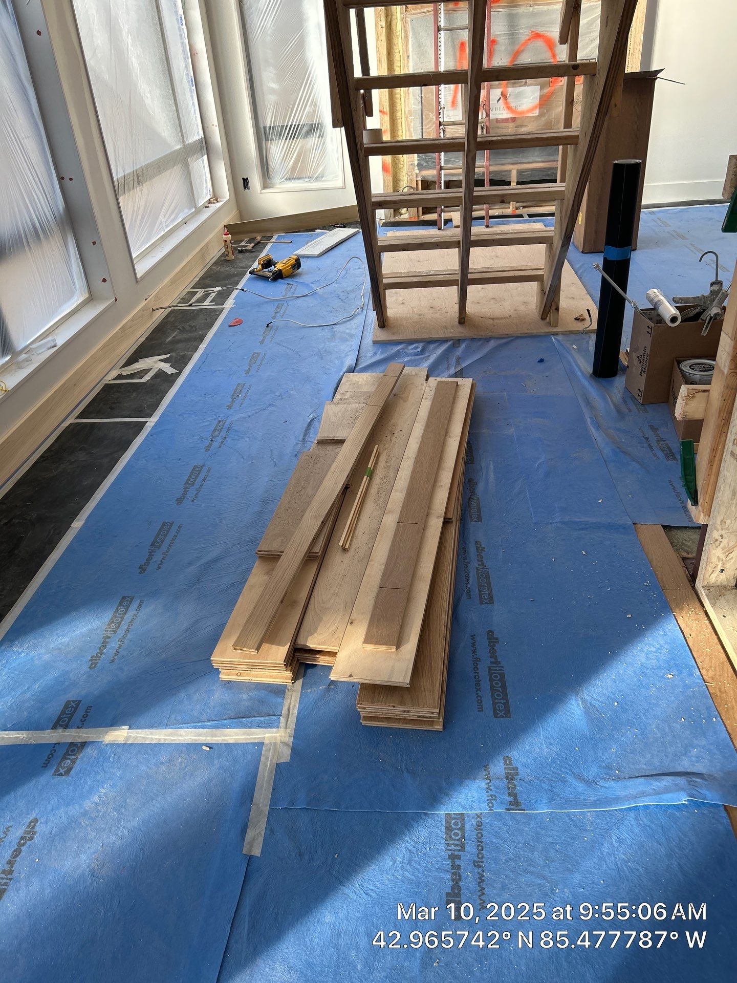 Engineered European White Oak with Matching Custom Stair Nose by RTBaldwin Hardwood Floors