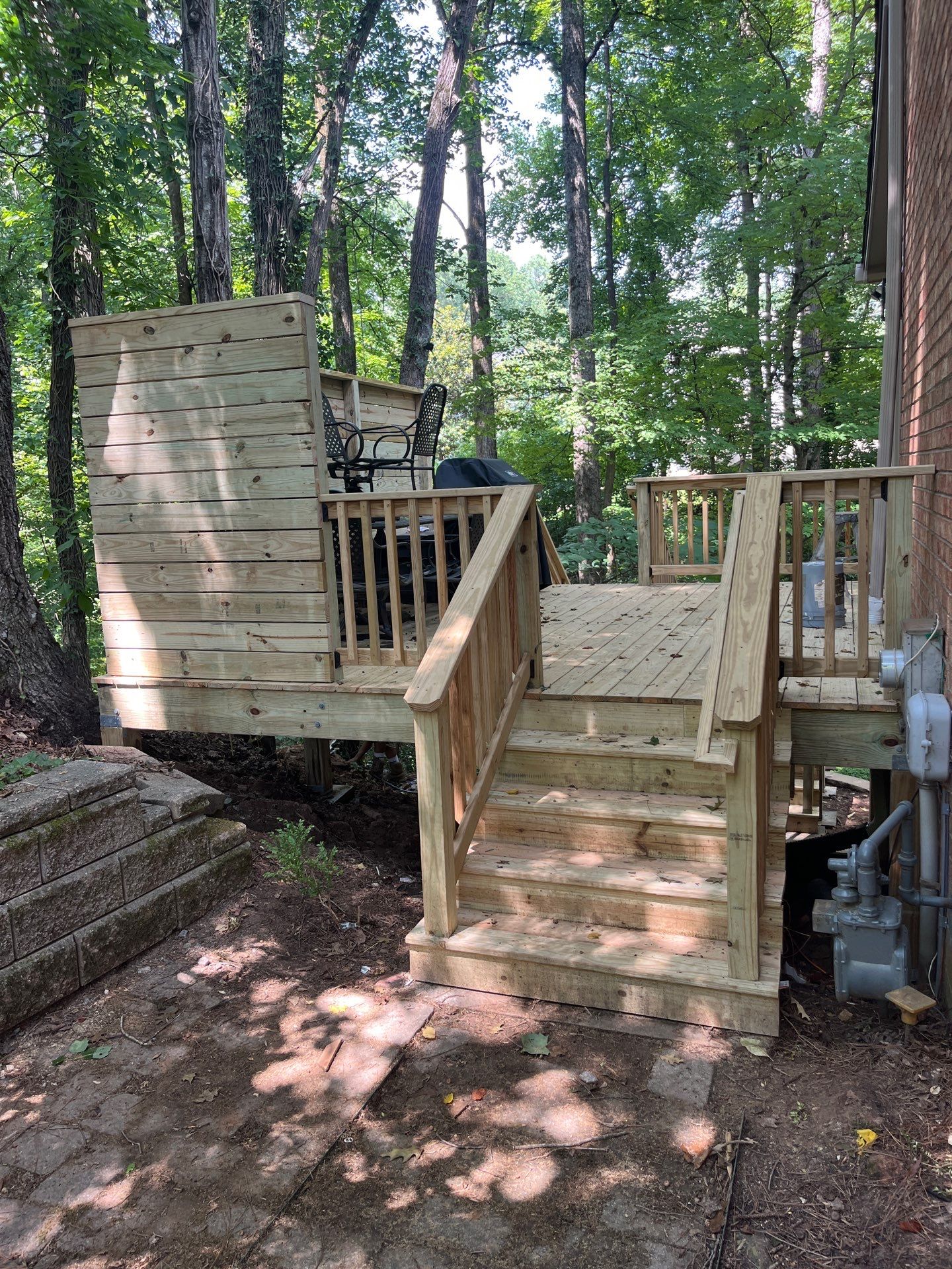 Pressure Treated Pine Deck Build in East Cobb by Nelson Exteriors