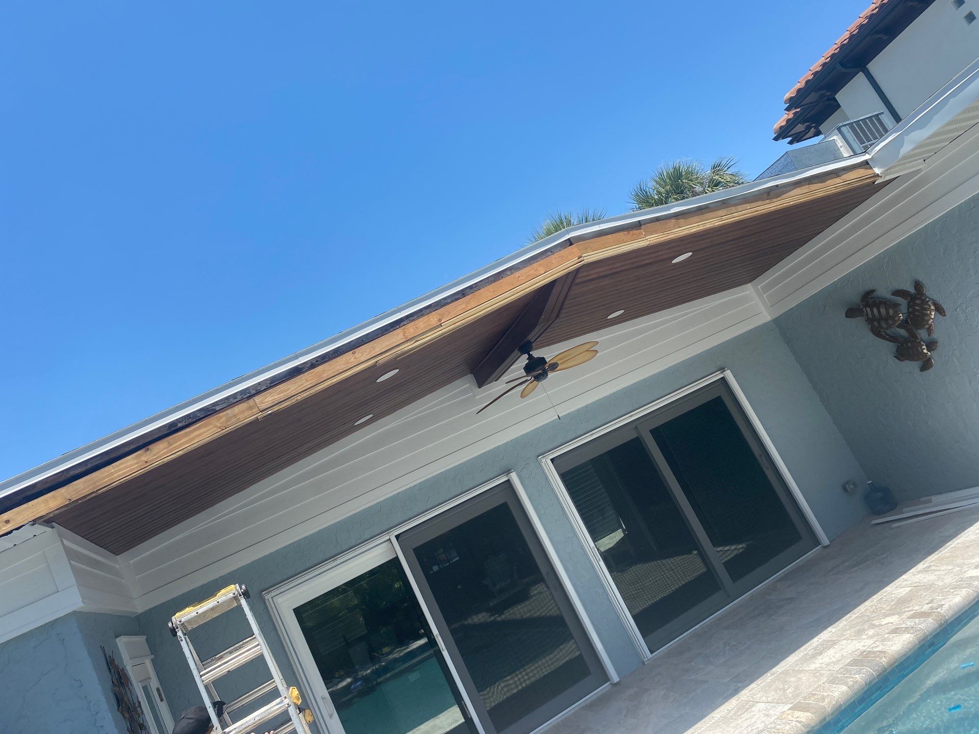 New Metal Soffit and Fascia in Siesta Key FL by Gutter Professors
