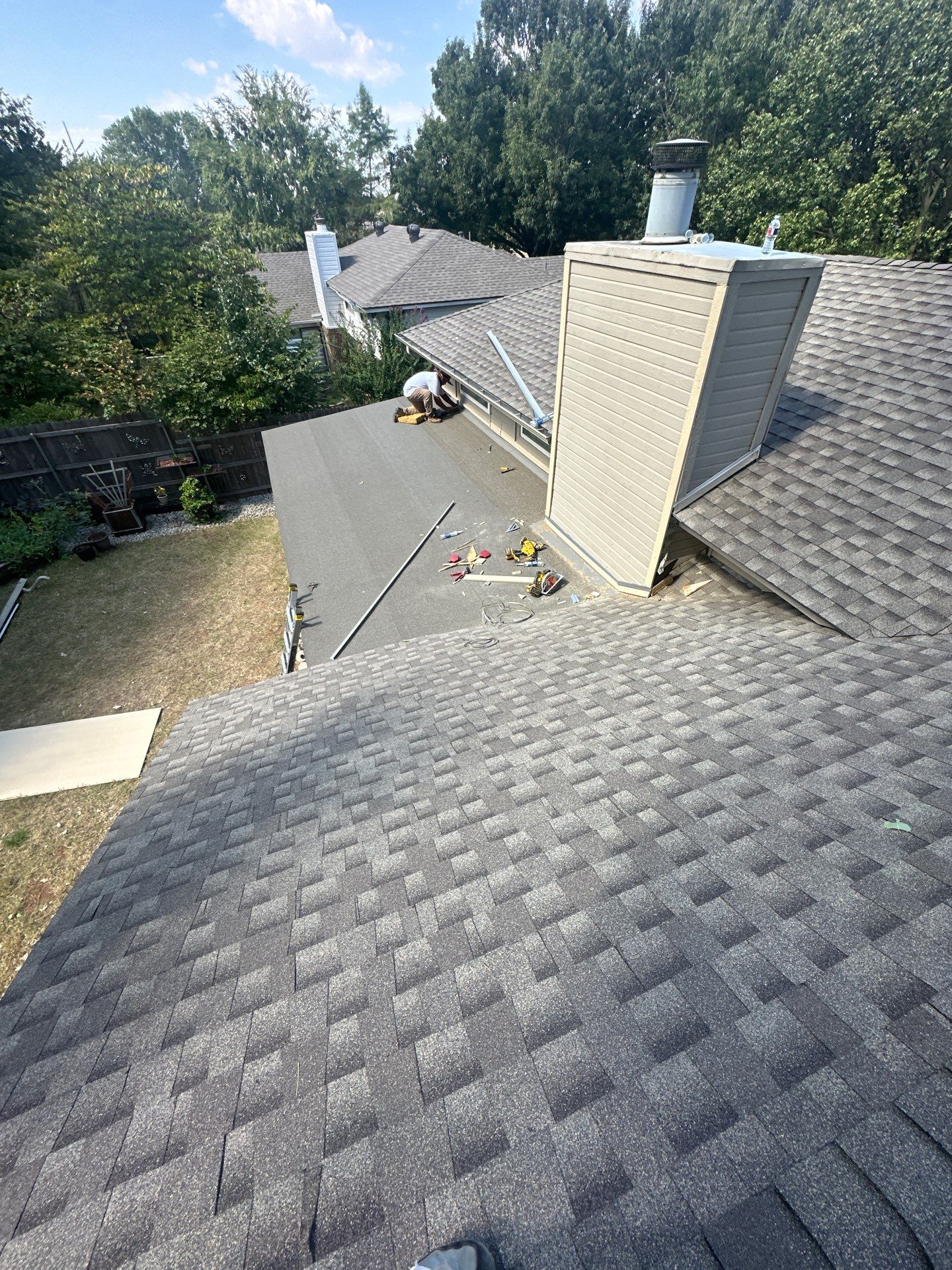 roof replacement and skylight replacement in Edmond by McCann's Roofing and Construction