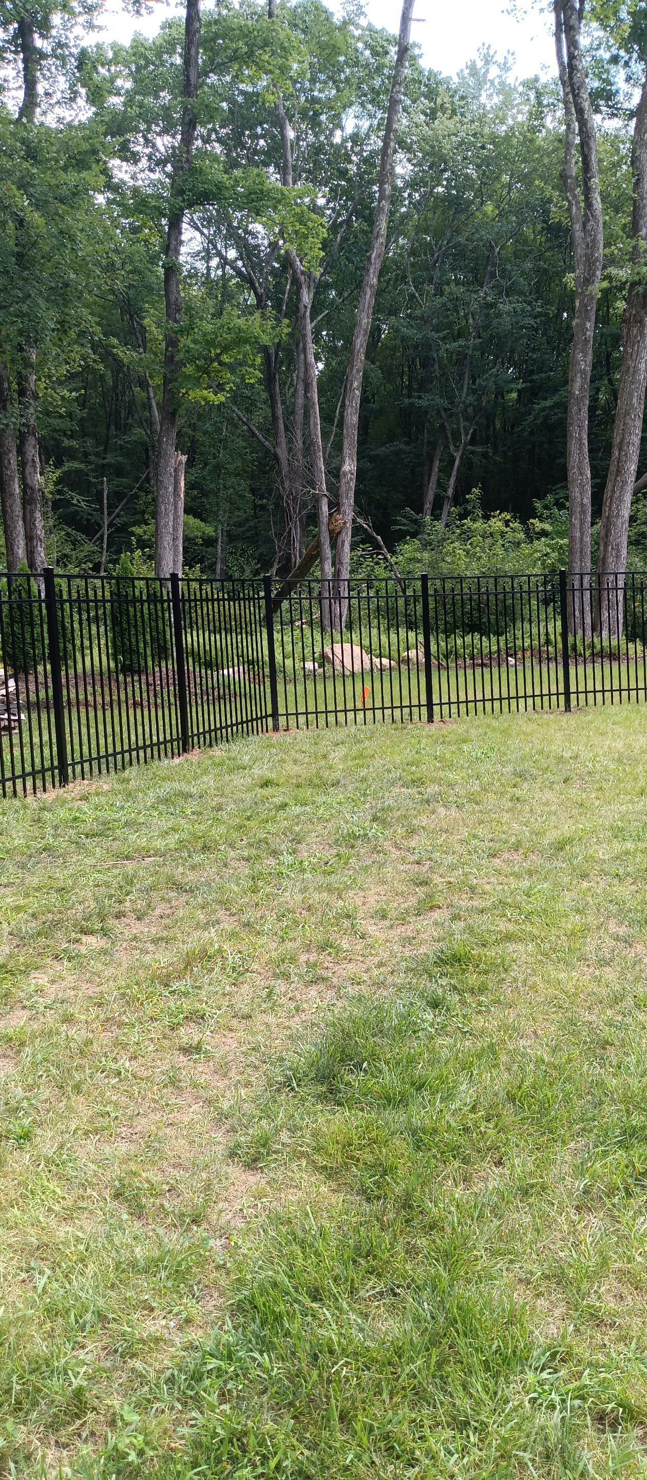 New 5' Tall Aluminum fence with matching arched gates, Black by DiGiorgi Roofing and Siding Inc