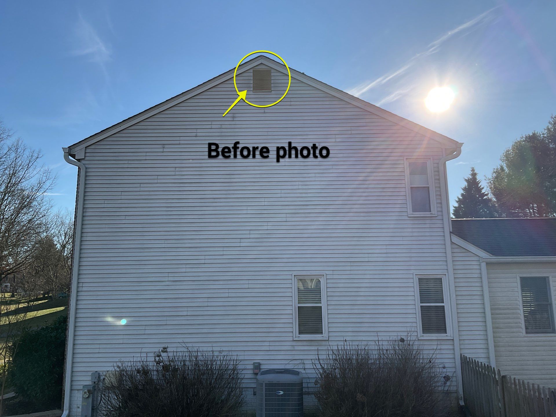 Installed new gable vent by Alpha Design Services