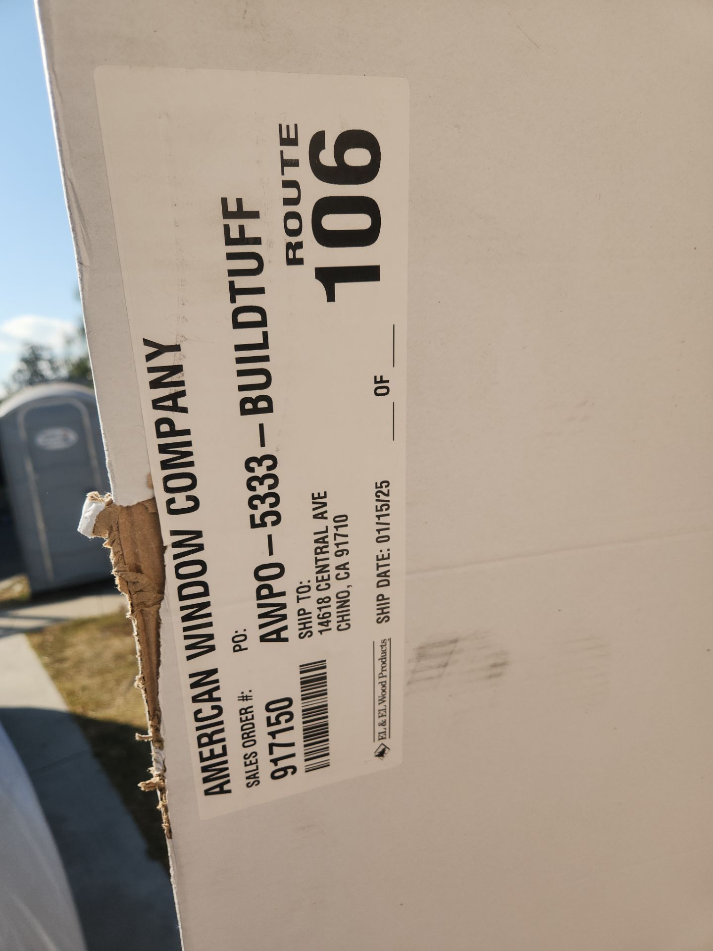 Supplying and Delivering windows and doors for a builder by American Window Company
