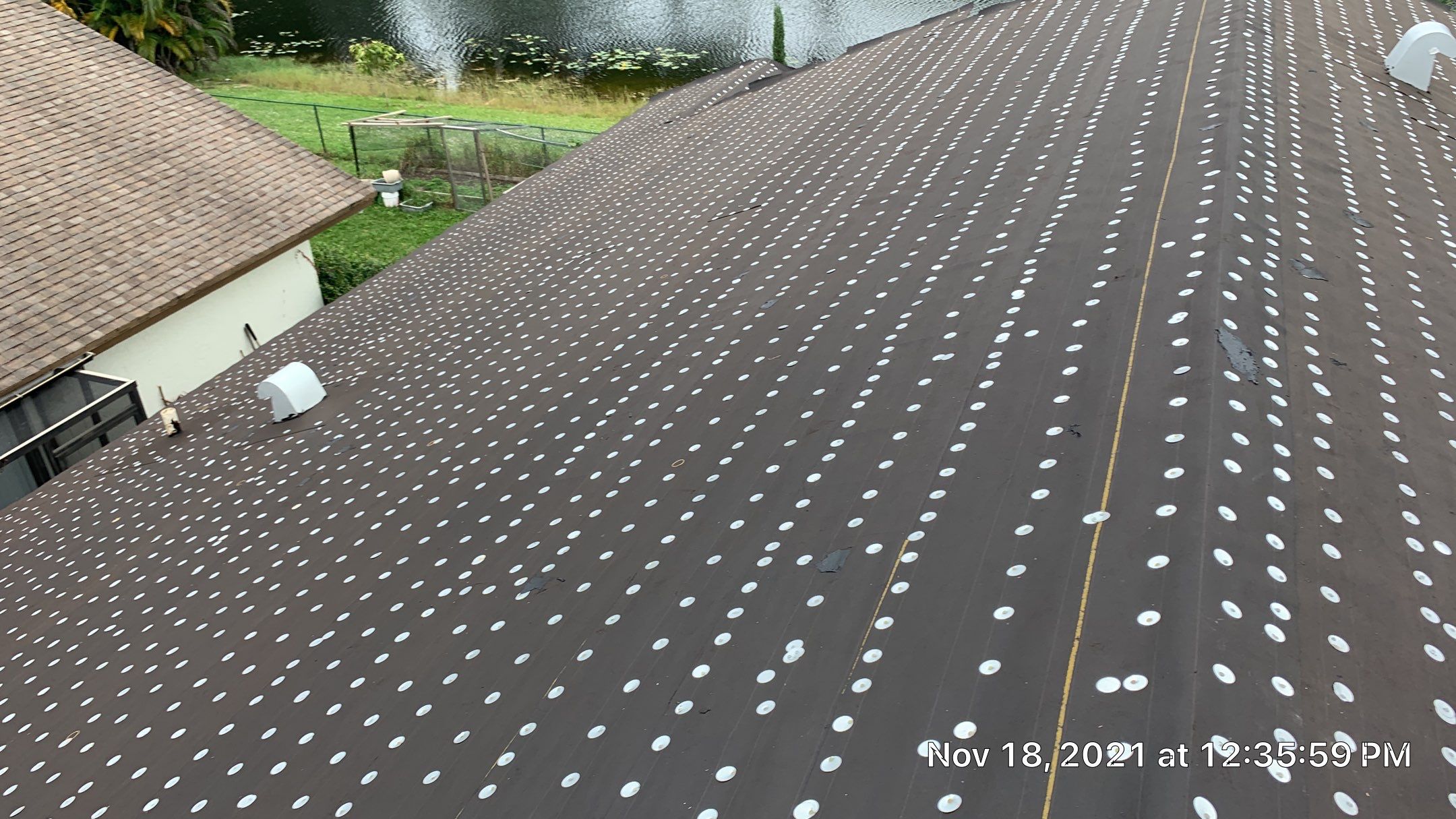Residential Roofing Installation using 1" Nail strip metal roof by BLUES BROTHERS ROOFING