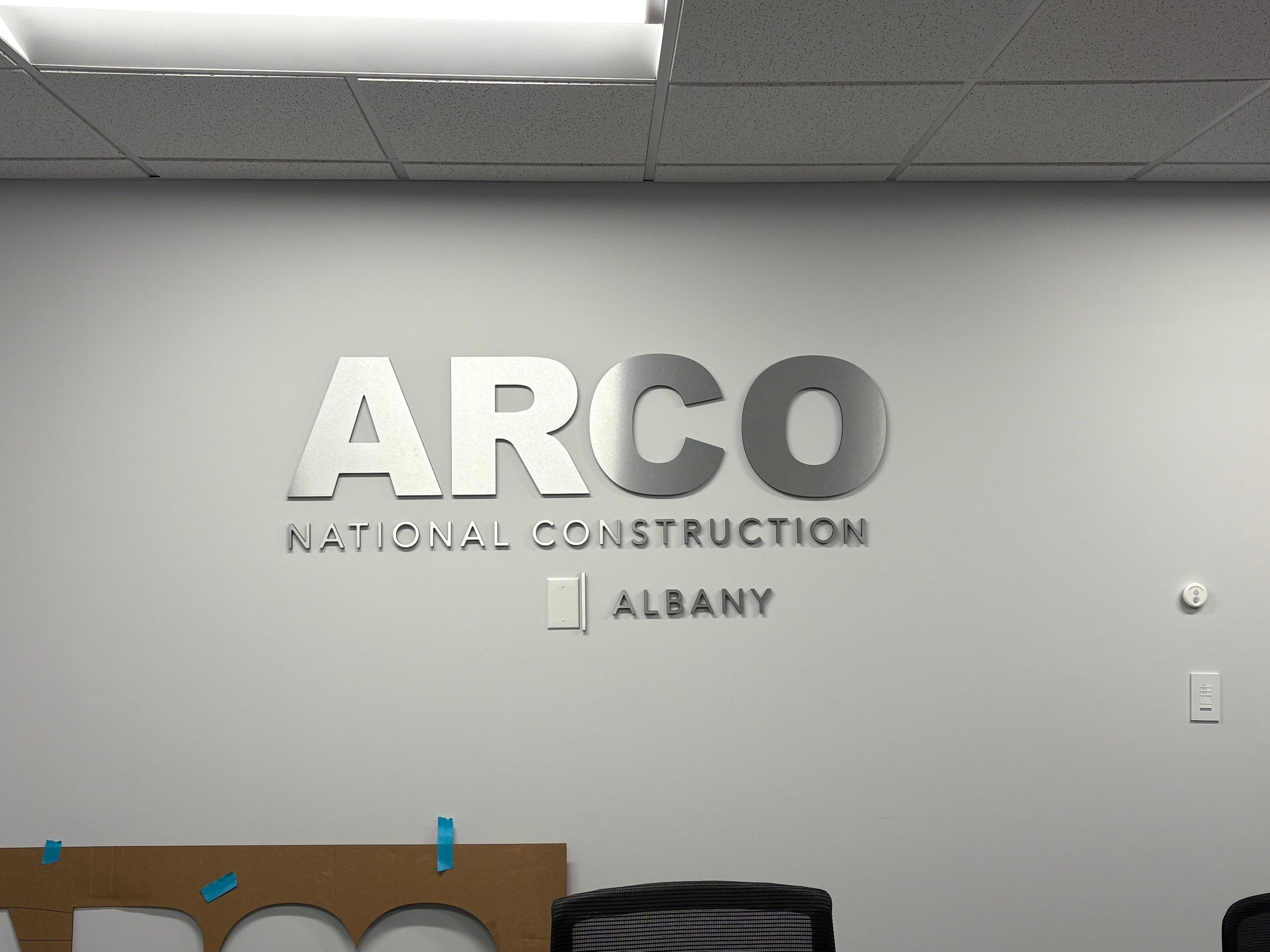 Dimensional Signage Installation for ARCO National Construction in Albany by FASTSIGNS of Saratoga Springs