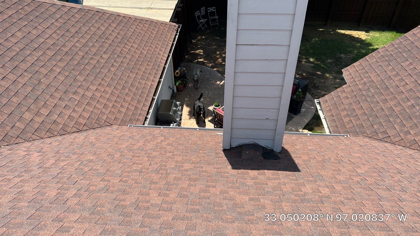 Exterior Makeover Reroof, Gutters and Exterior Paint by Tex-Line Roofing