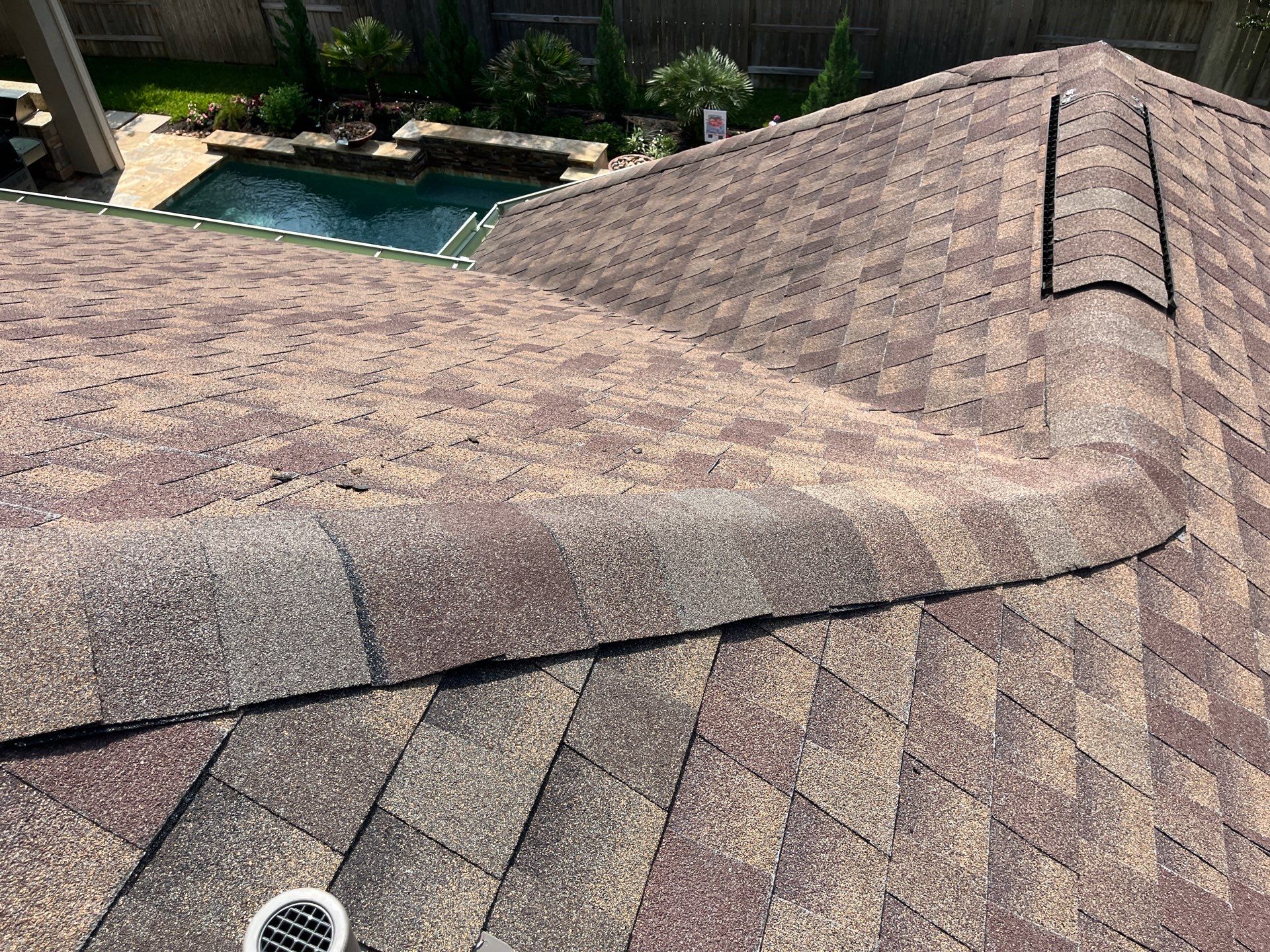 Hail Damage using Owen's Corning Duration (Lifetime) Shingles by Roof Repair Company