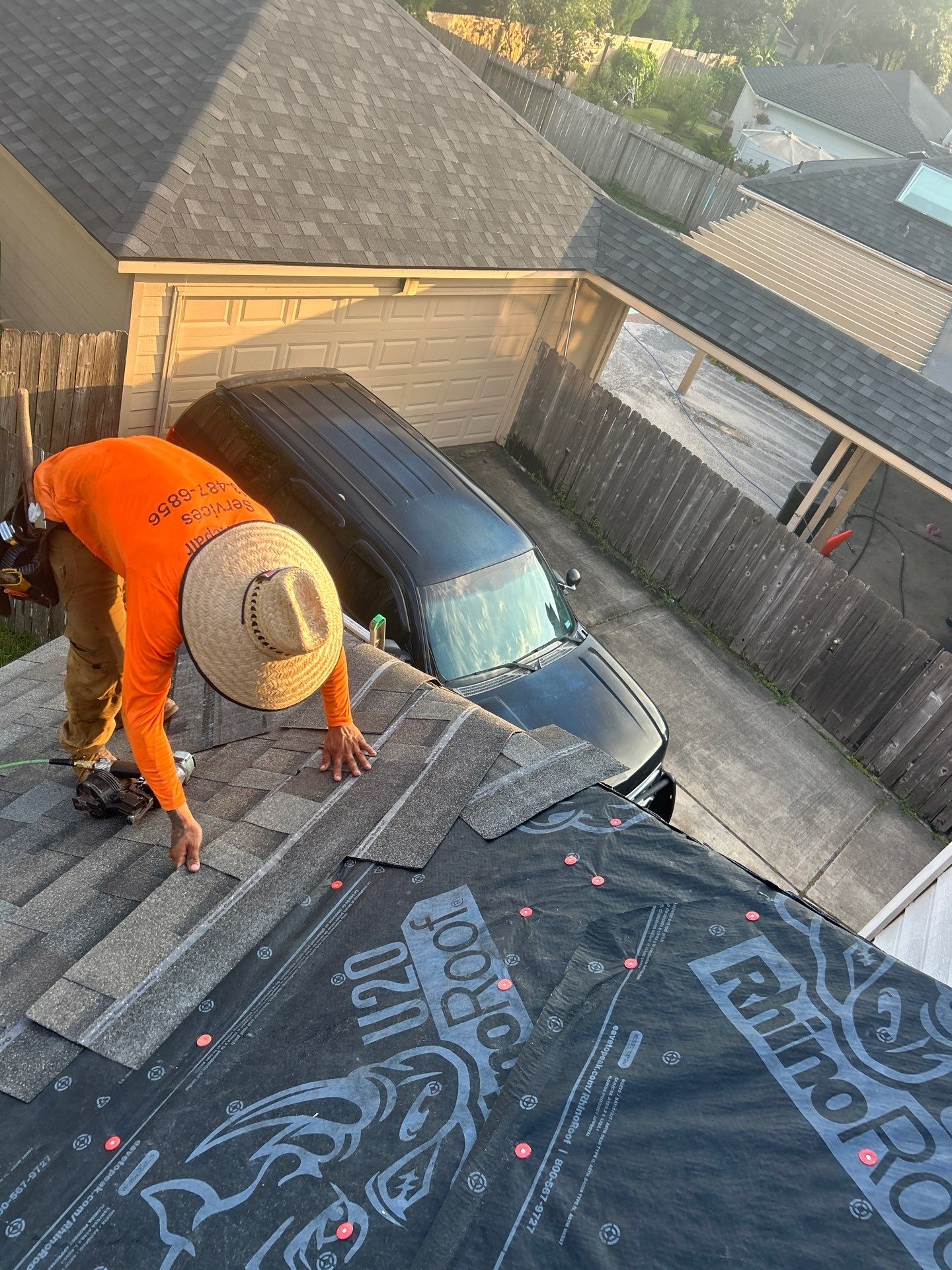 Residential Roofing Installation using Owen's Corning Duration (Lifetime) Shingles by Roof Repair Company