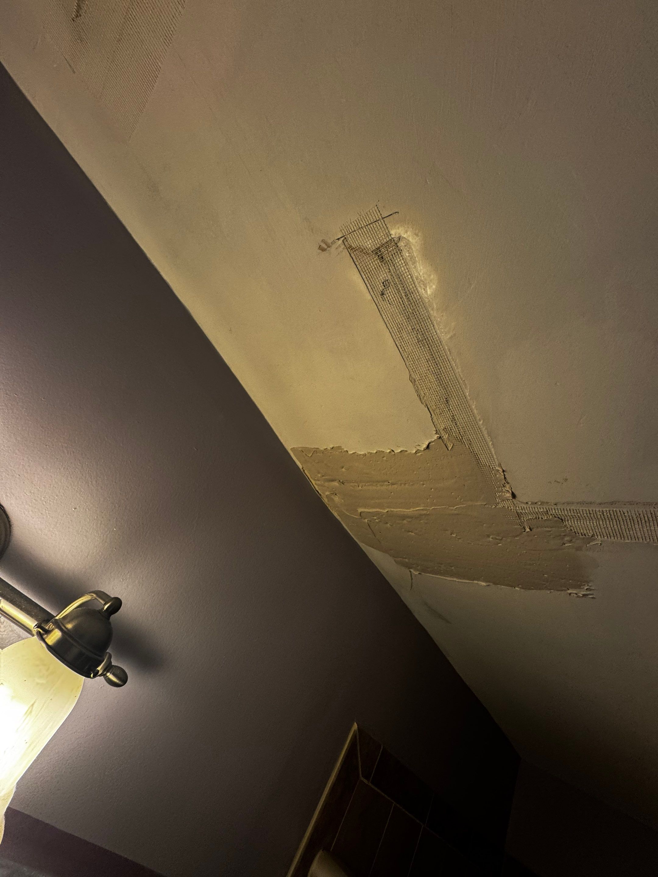 Warner Robins Bathroom Ceiling Water Damage and Drywall Repair by PGP Surface Solutions, LLC