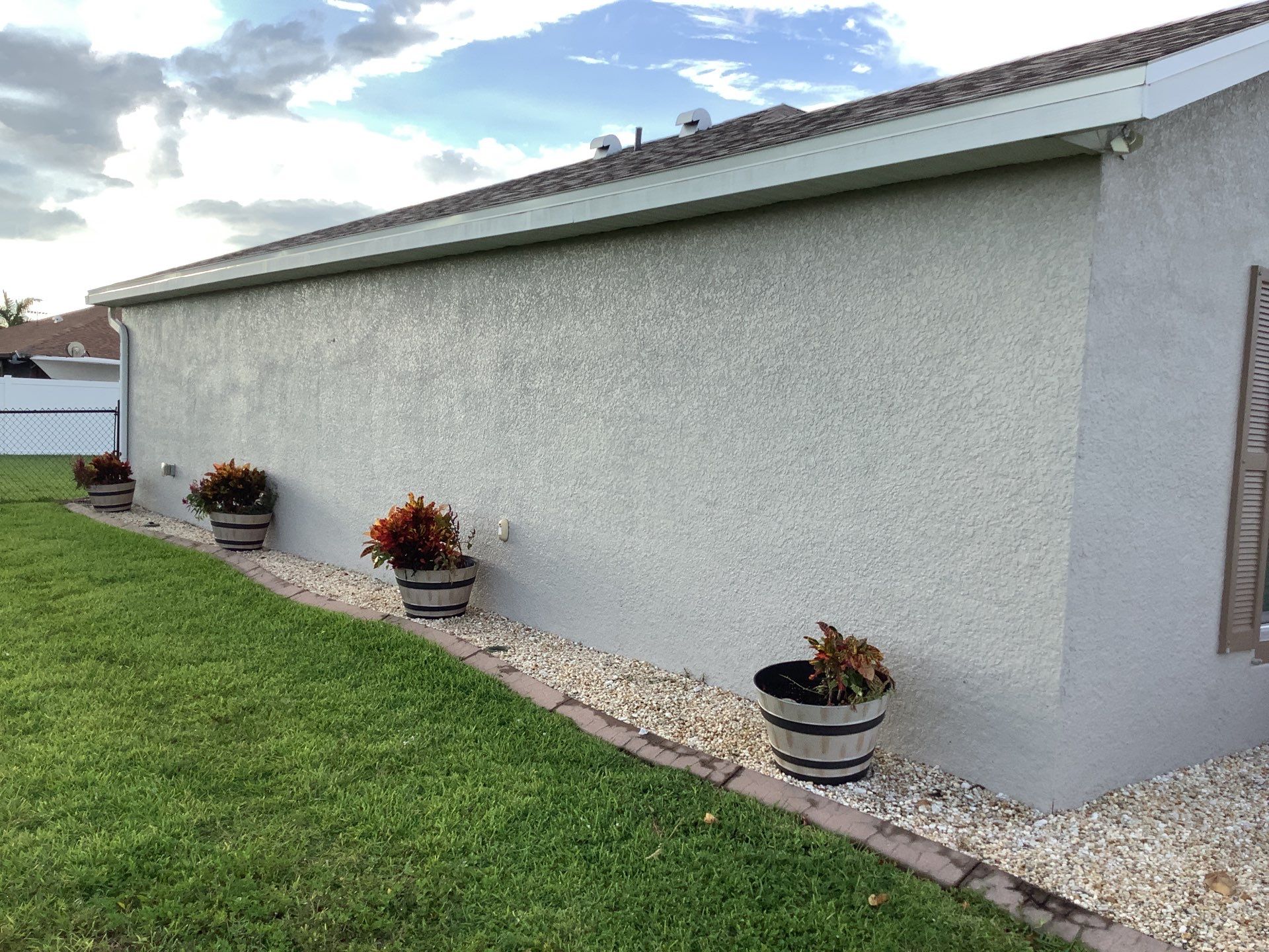 Custom Gutter System for a New Home in Cape Coral FL by Gutter Professors