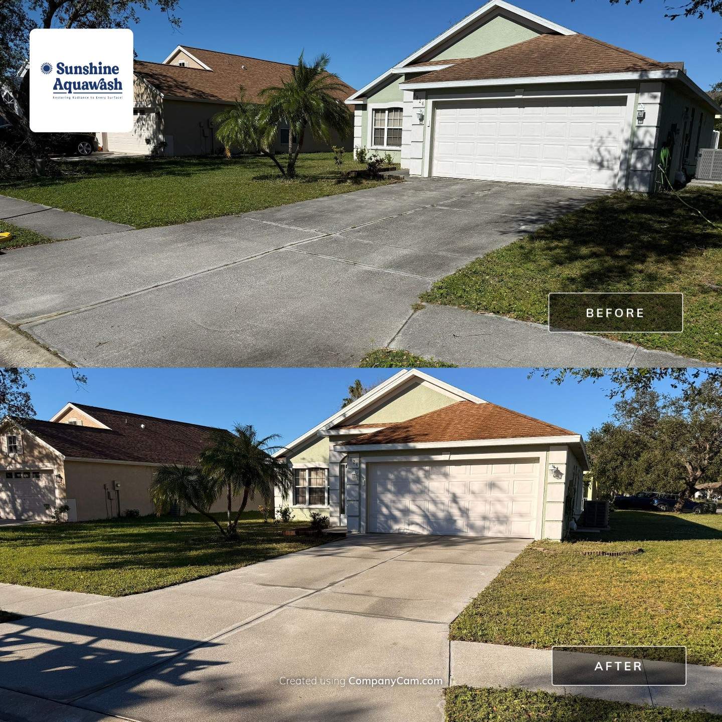 Complete Exterior Cleaning – Driveway, House Wash & More in Palmetto, FL by Sunshine AquaWash