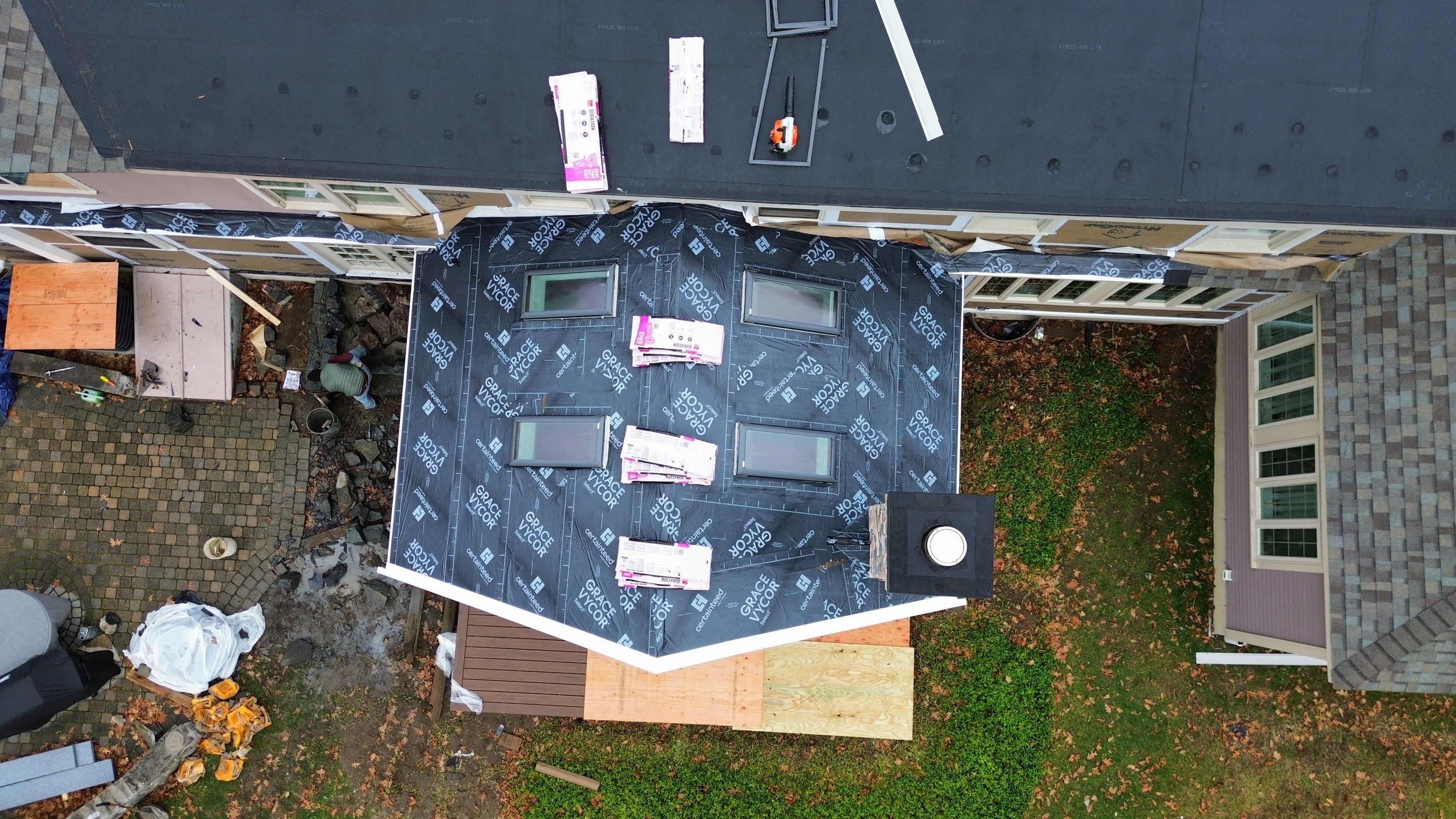 Complete House & Barn Roof with 13 Skylight Reflashing + EPDM Repairs by Mighty Dog Roofing of Greater Middlesex County