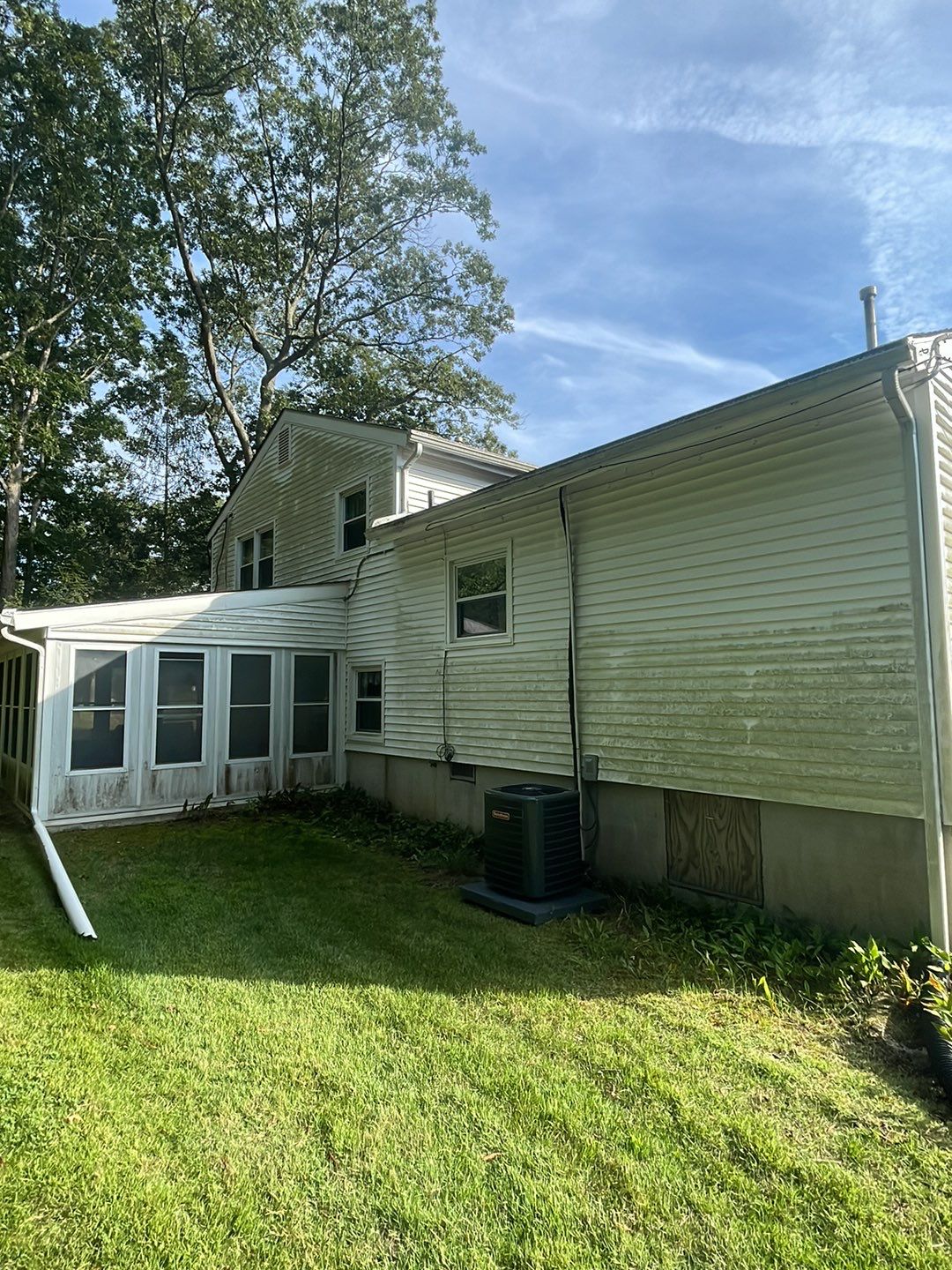 House Wash & Roof SoftWash (rear four season room) by SJ Exterior