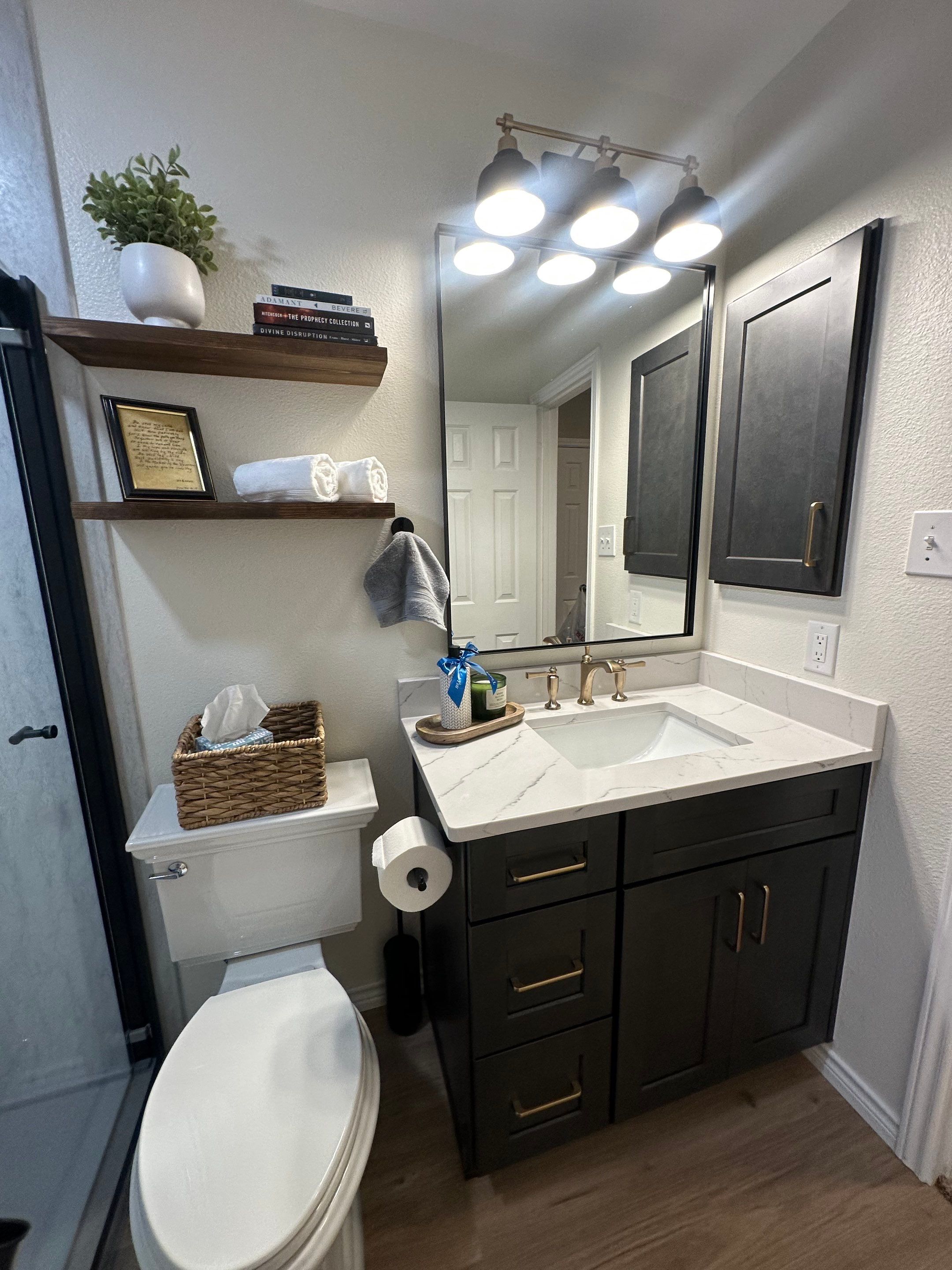 Thousand Oaks Tub-to-Shower Conversion Bathroom Remodel by Legacy Bath and Kitchen