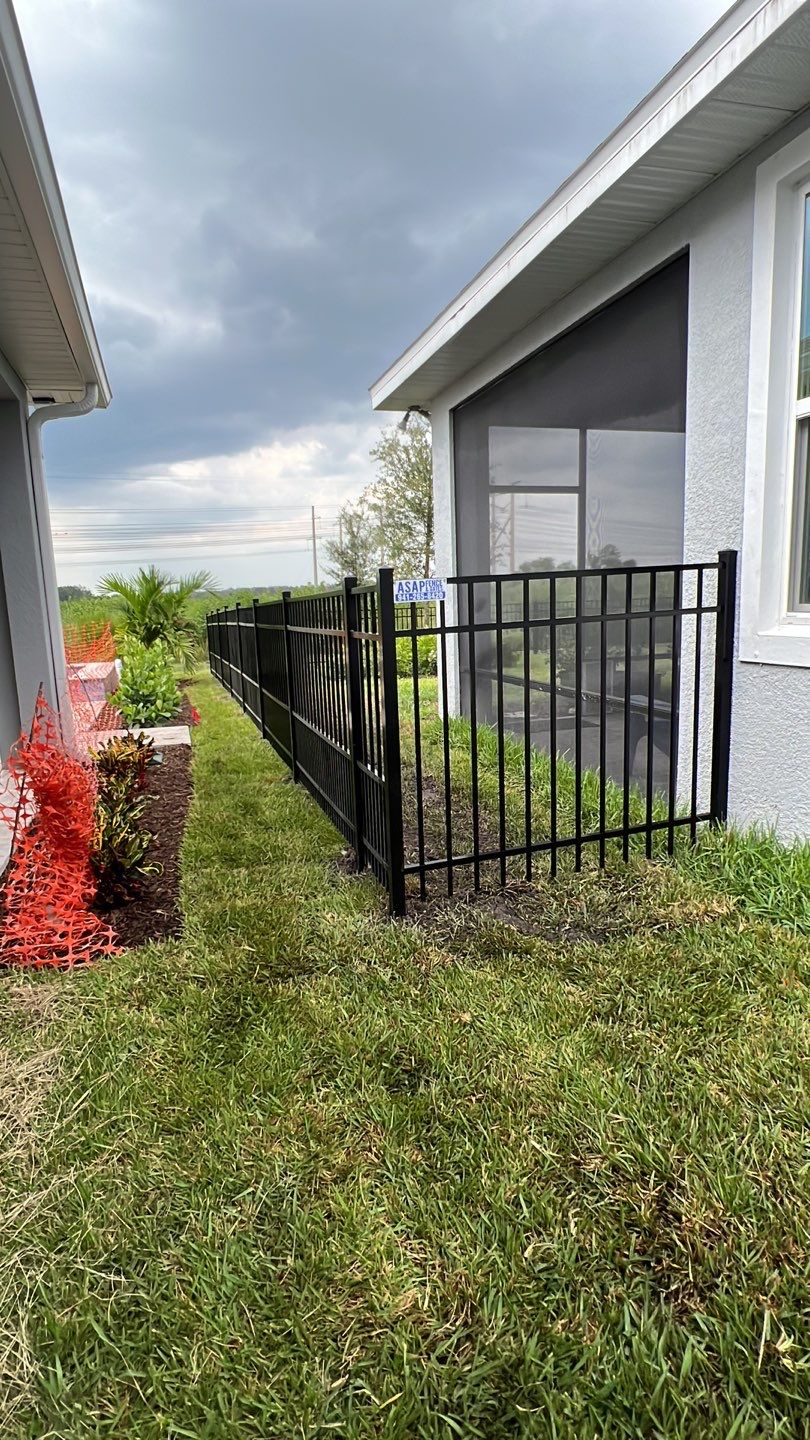 Aluminum Fence Installation In North River Ranch using Black 3 Rail Aluminum Fence by Asap fence and gates, LLC