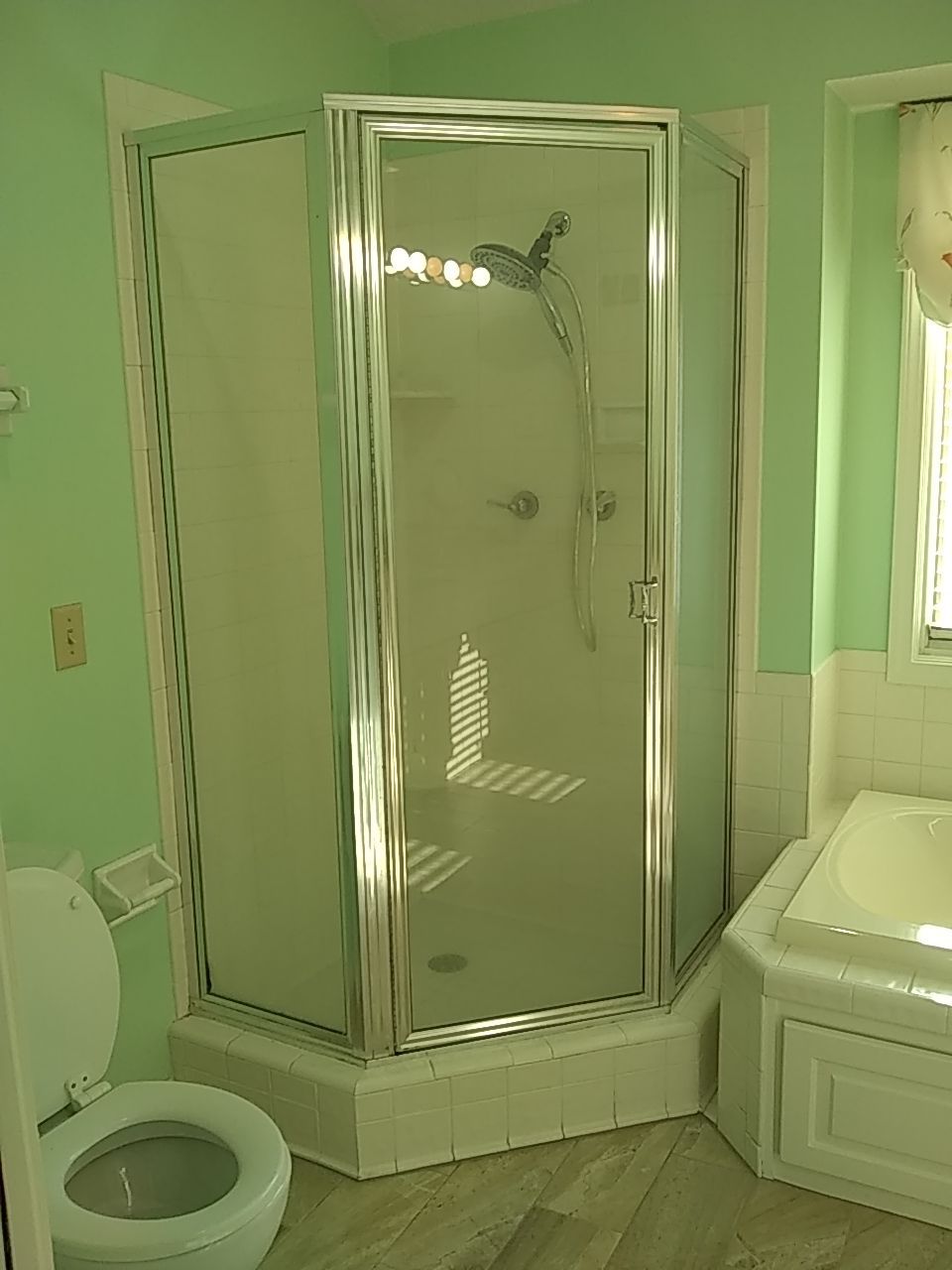 Neo-angle shower by The Shower Company